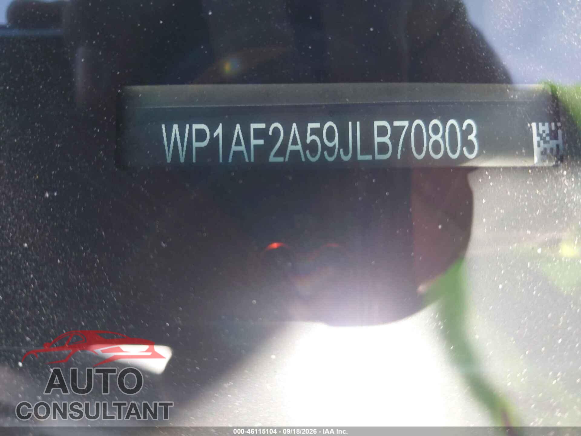 PORSCHE MACAN 2018 - WP1AF2A59JLB70803