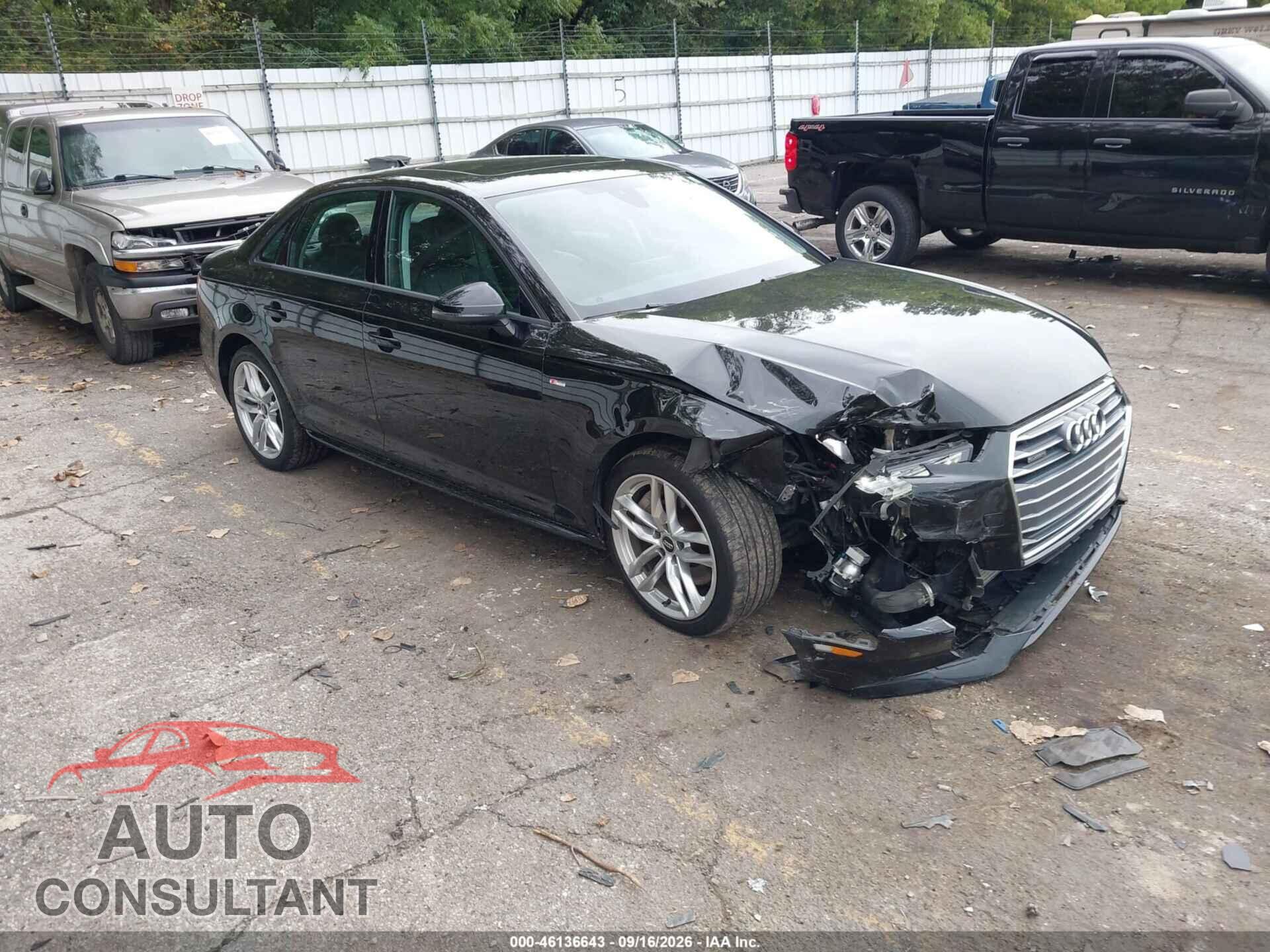 AUDI A4 2017 - WAUDNAF40HN056521