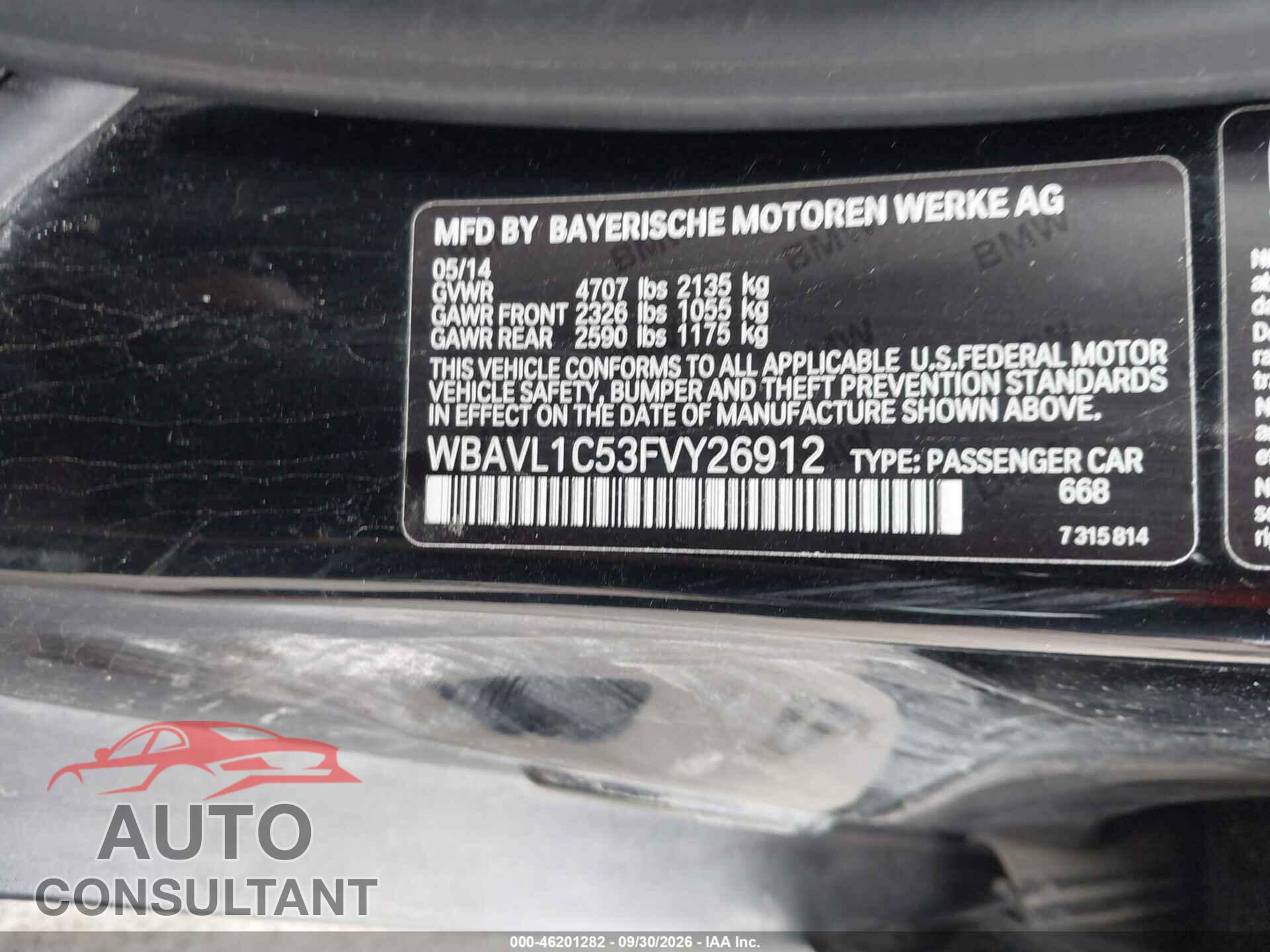 BMW X1 2015 - WBAVL1C53FVY26912