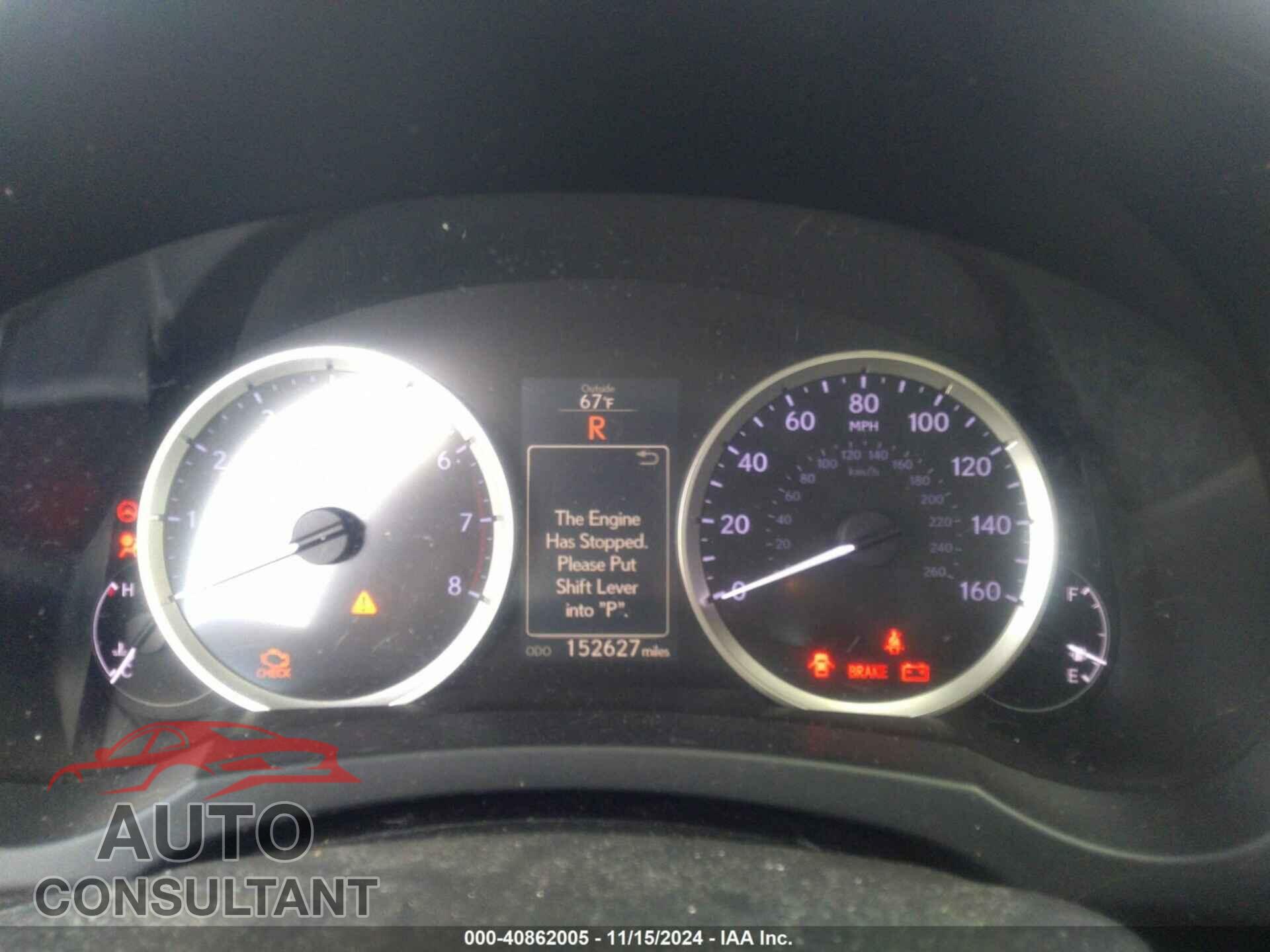 LEXUS IS 250 2014 - JTHBF1D26E5030962