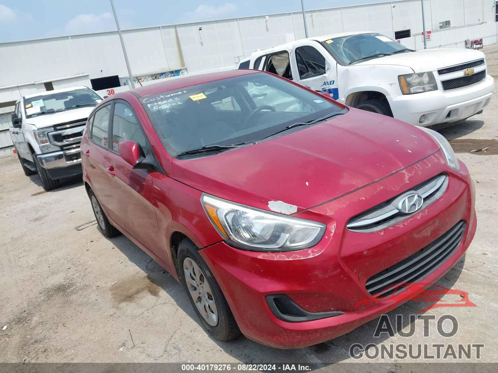 HYUNDAI ACCENT 2017 - KMHCT5AE4HU363395