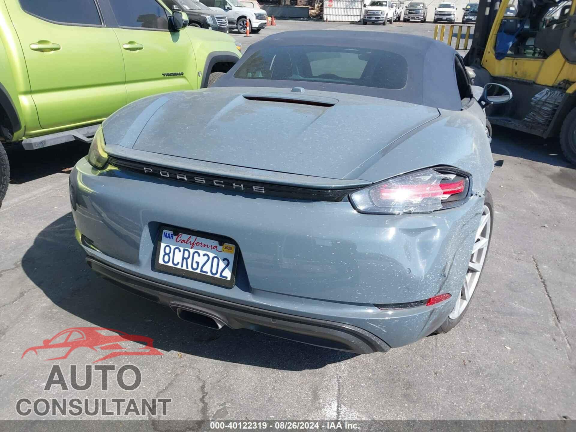 PORSCHE 718 BOXSTER 2018 - WP0CA2A83JS210916