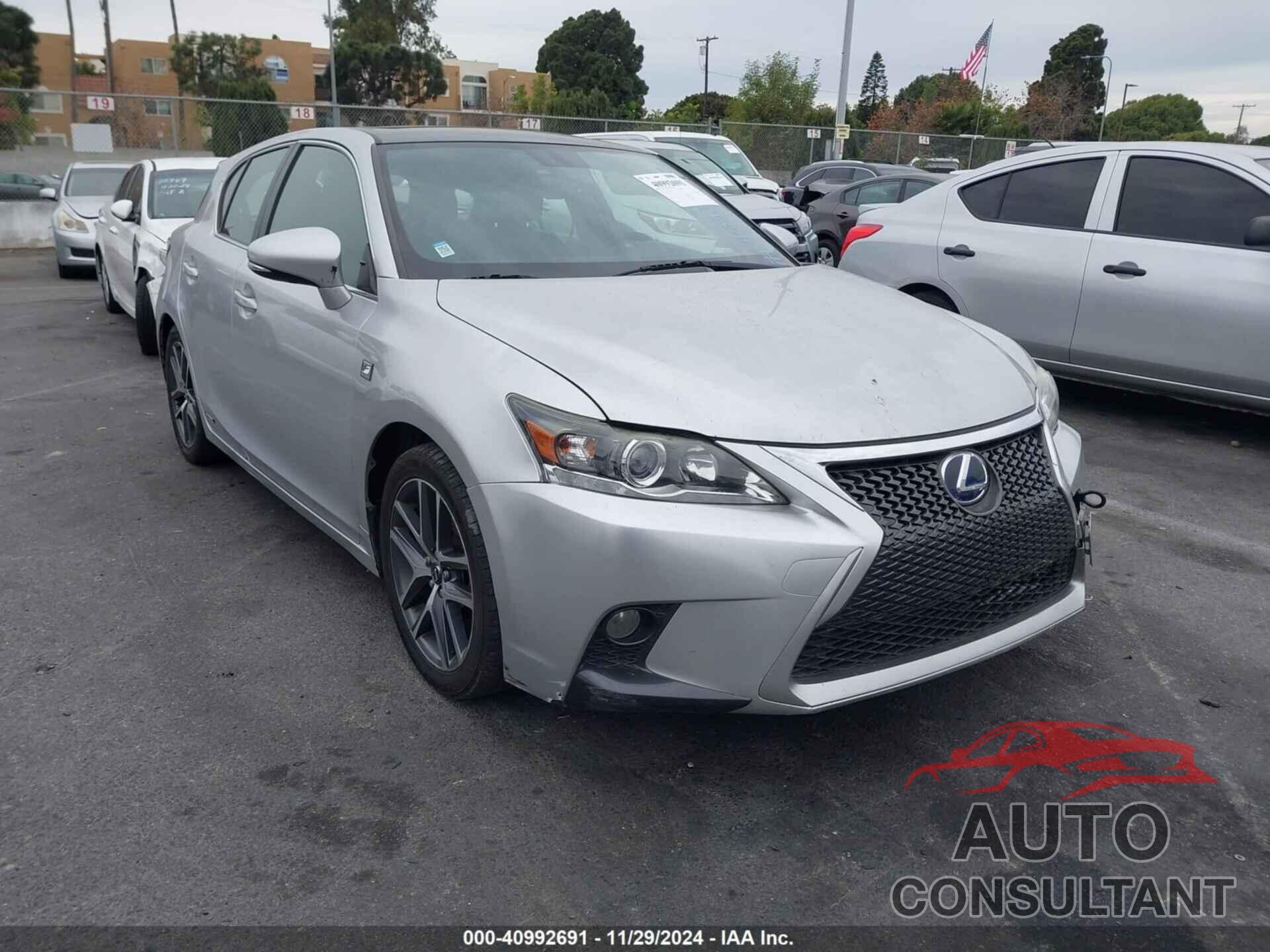LEXUS CT 200H 2014 - JTHKD5BH2E2186051