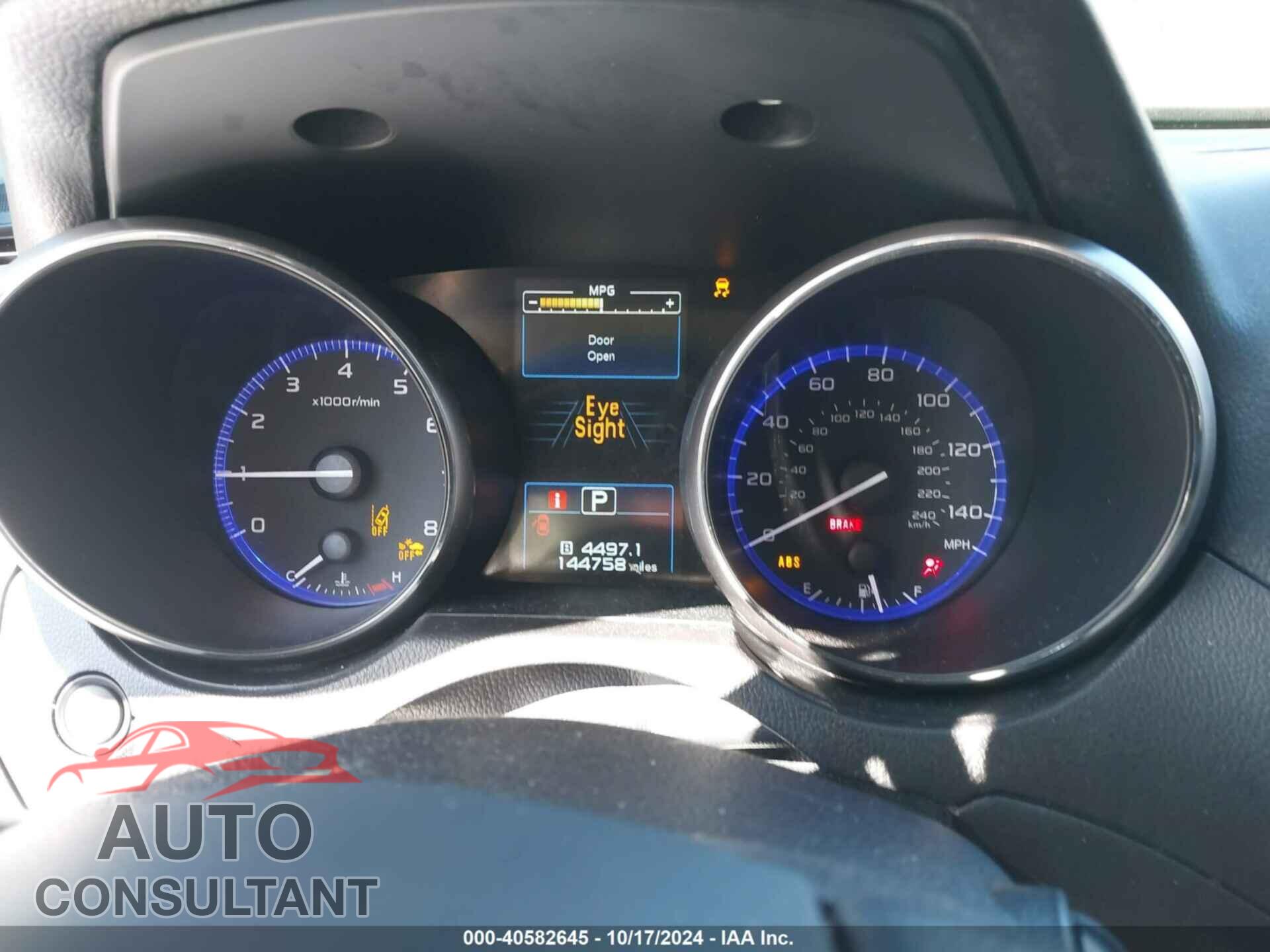 SUBARU OUTBACK 2016 - 4S4BSBFC4G3327151