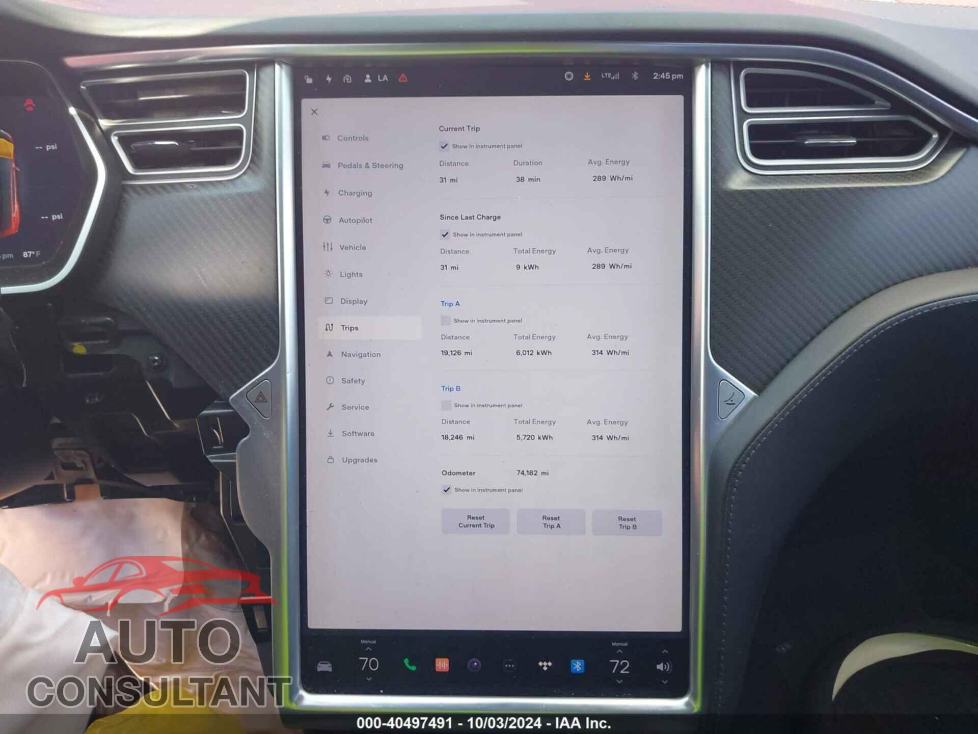 TESLA MODEL S 2017 - 5YJSA1E1XHF209580