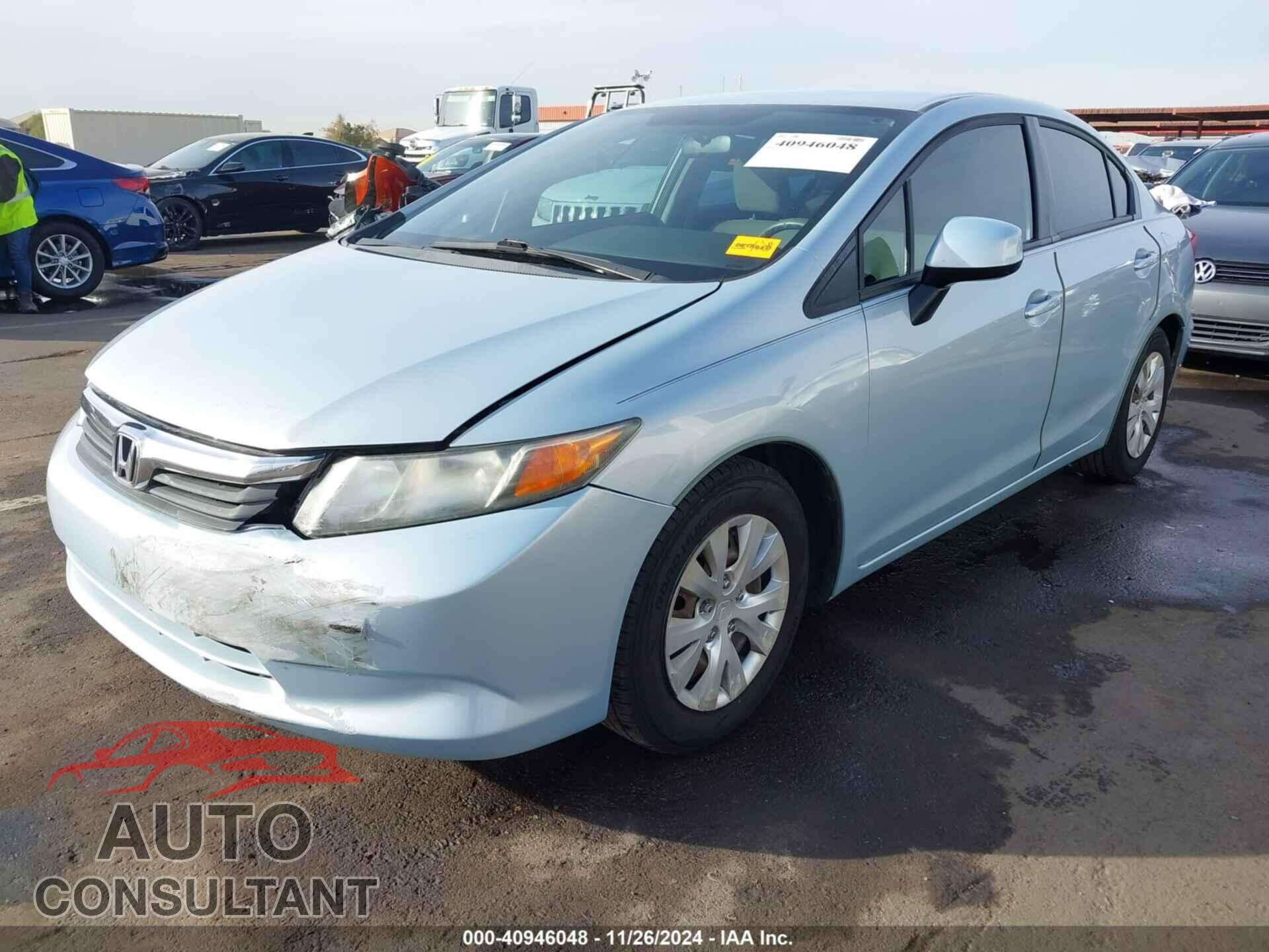 HONDA CIVIC 2012 - 19XFB2F59CE088917