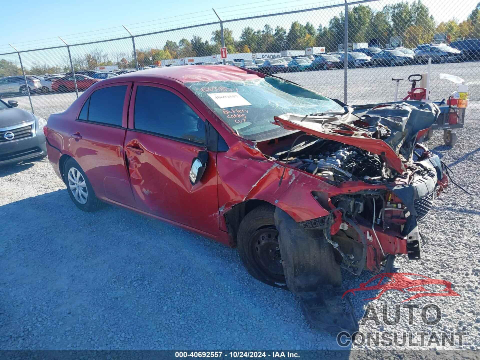 TOYOTA COROLLA 2009 - 2T1BU40E99C190352