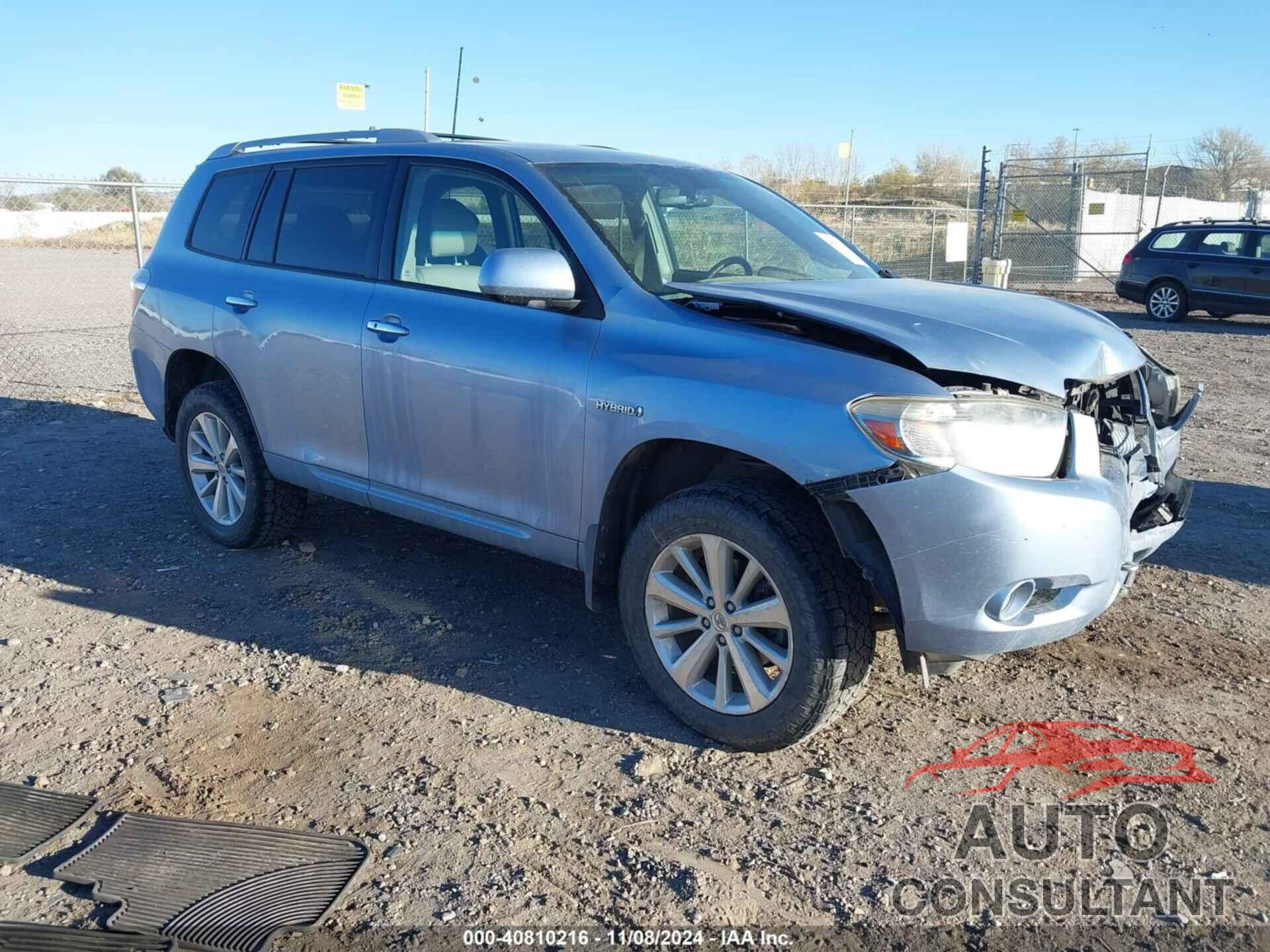 TOYOTA HIGHLANDER HYBRID 2009 - JTEEW44A392029519
