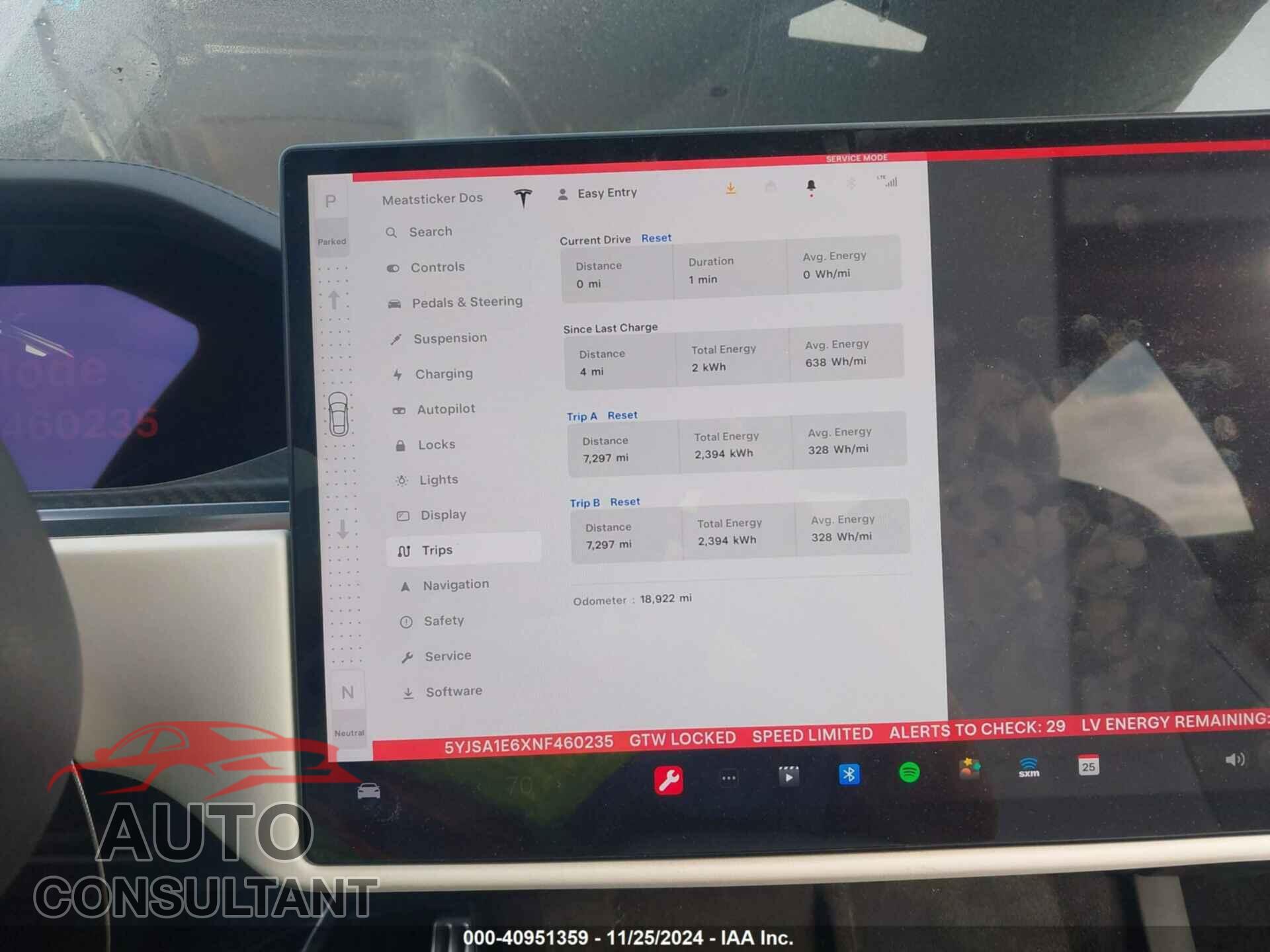 TESLA MODEL S 2022 - 5YJSA1E6XNF460235