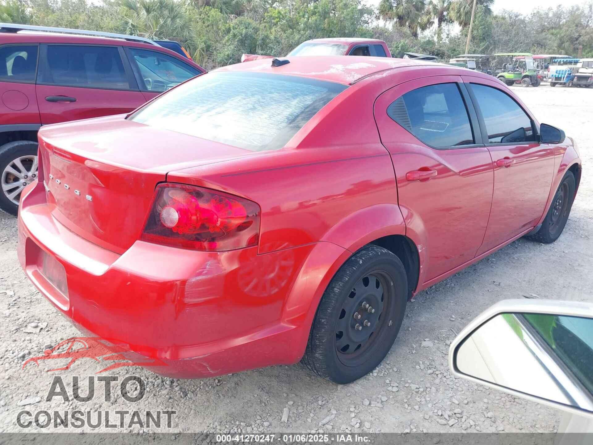 DODGE AVENGER 2013 - 1C3CDZAG5DN751013