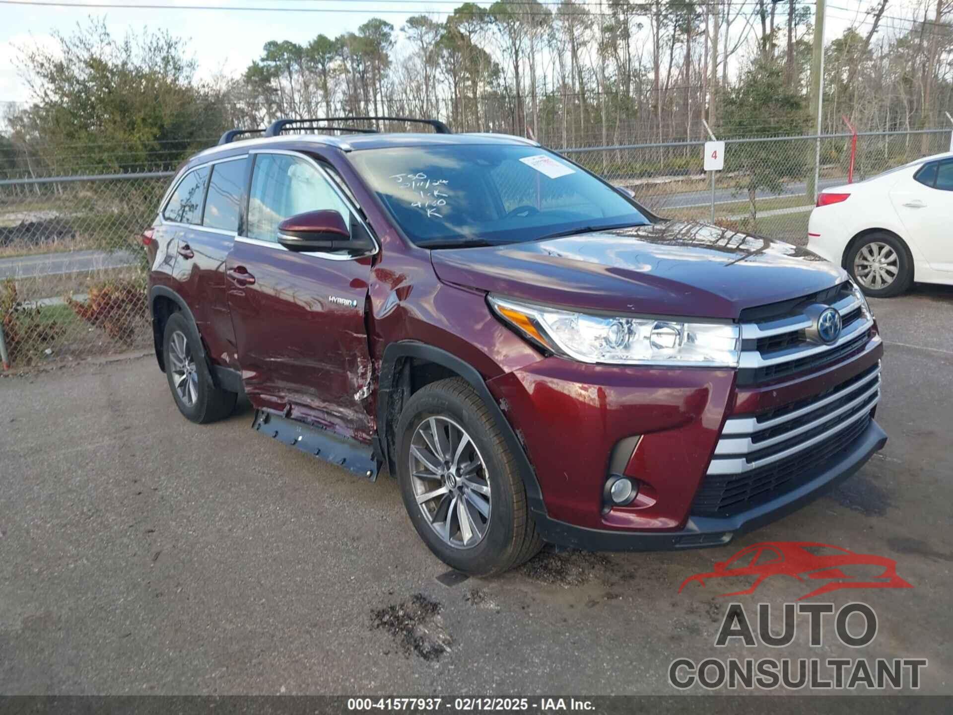 TOYOTA HIGHLANDER HYBRID 2019 - 5TDJGRFHXKS054780