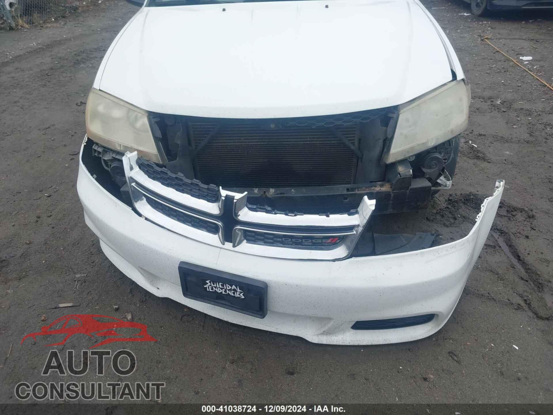 DODGE AVENGER 2013 - 1C3CDZAB7DN616636