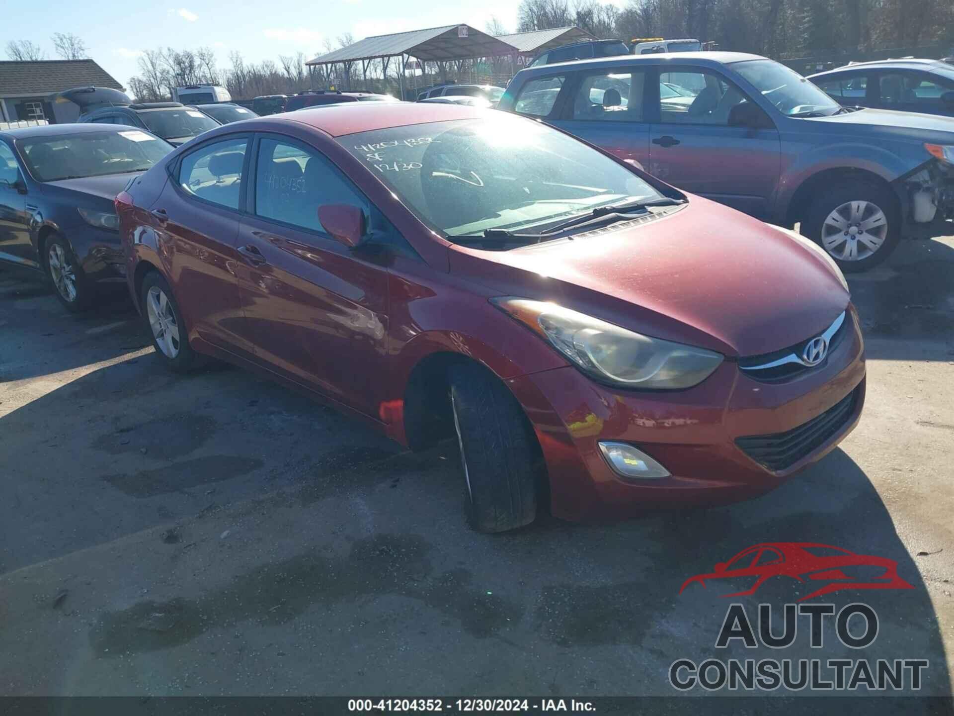 HYUNDAI ELANTRA 2012 - KMHDH4AE1CU190301