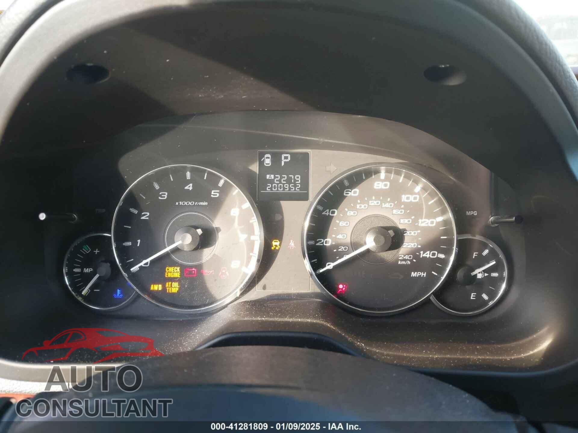 SUBARU OUTBACK 2011 - 4S4BRCKC8B3384811