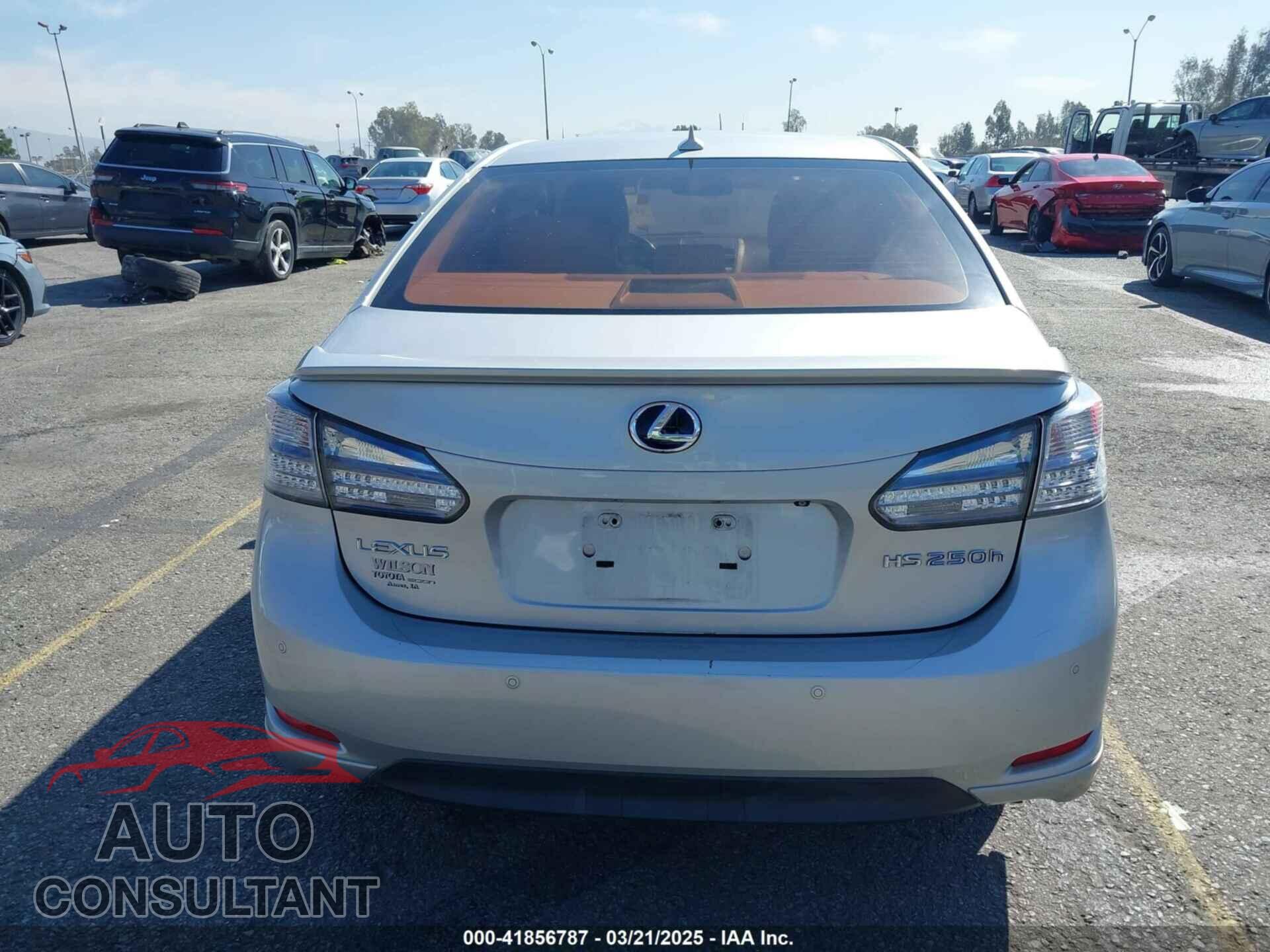 LEXUS HS 250H 2010 - JTHBB1BA9A2000856