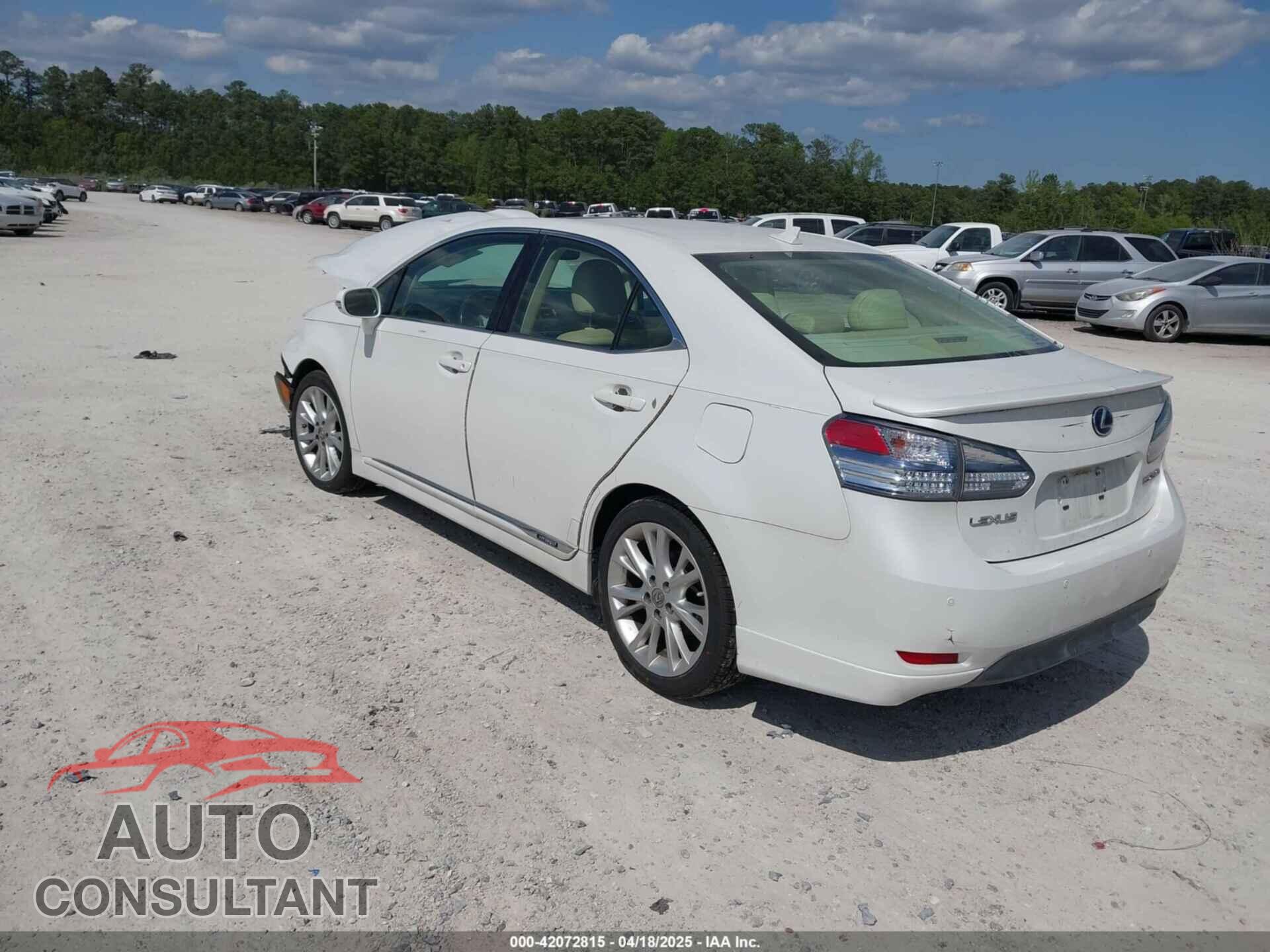 LEXUS HS 250H 2010 - JTHBB1BA9A2002350