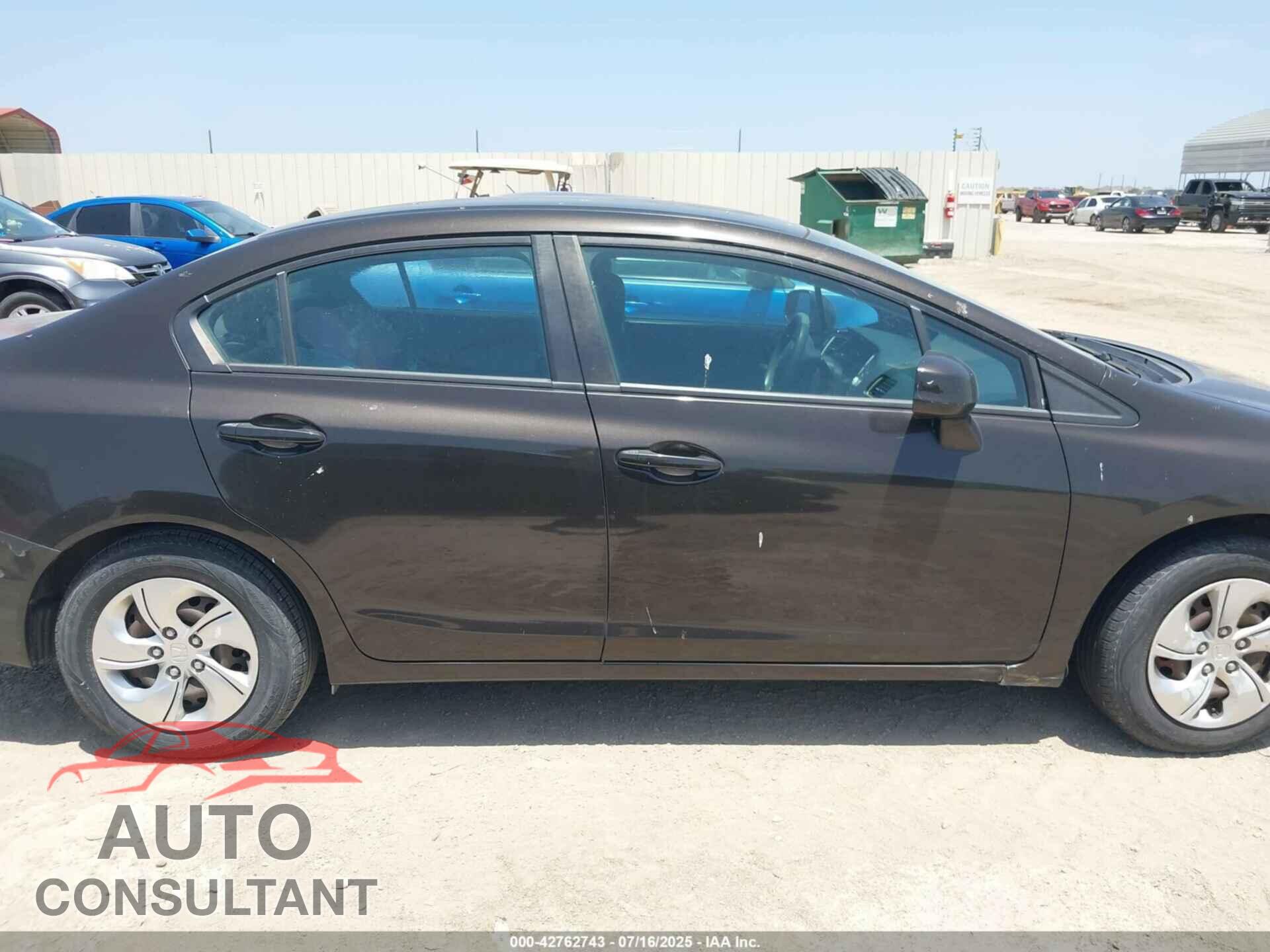 HONDA CIVIC 2013 - 2HGFB2F52DH546997