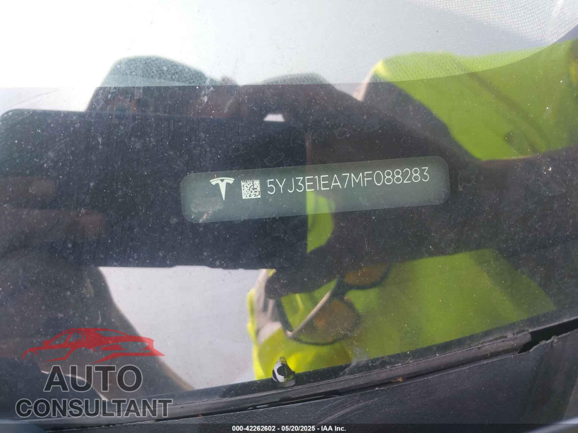 TESLA MODEL 3 2021 - 5YJ3E1EA7MF088283