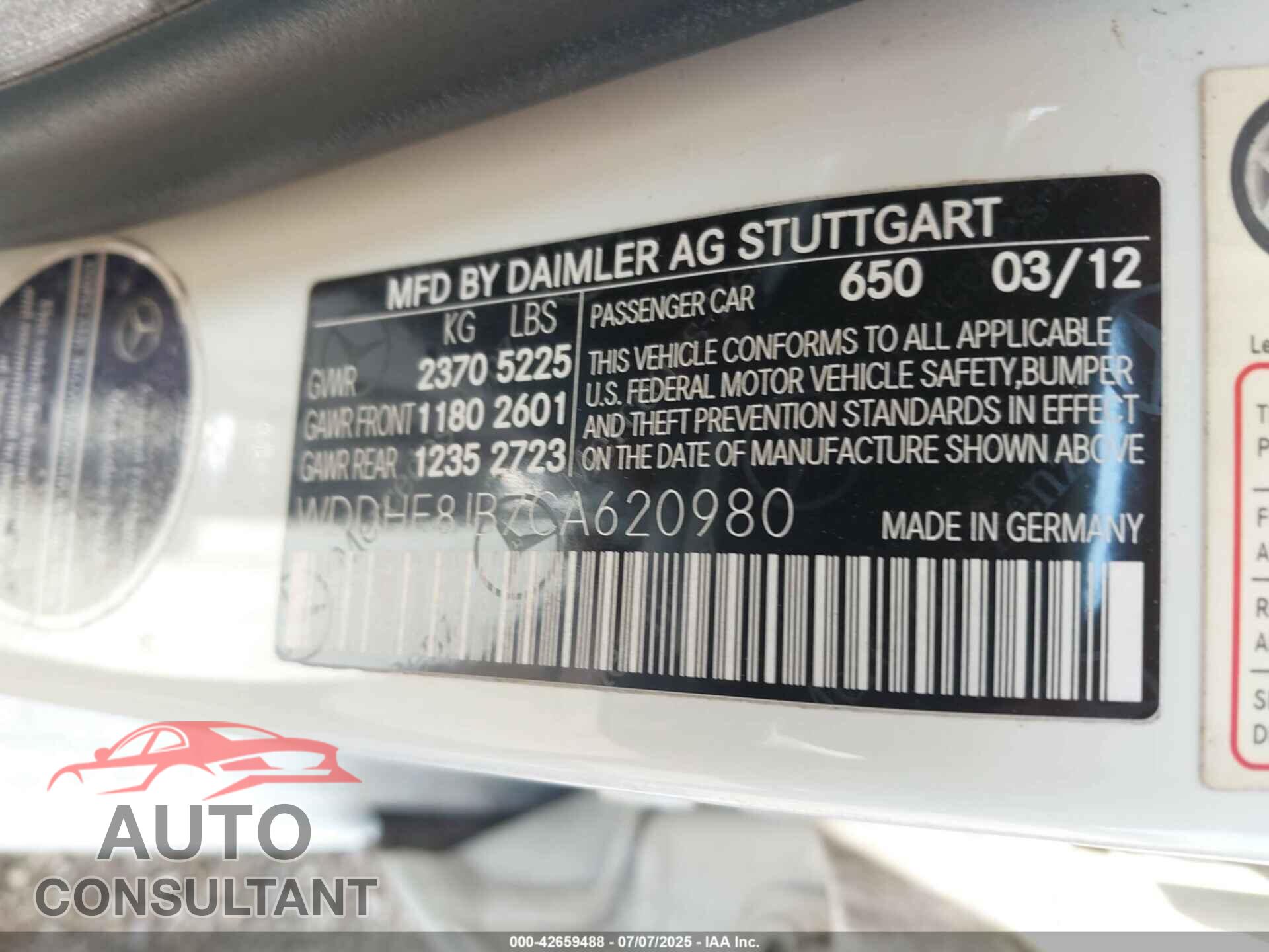 MERCEDES-BENZ E 350 2012 - WDDHF8JB7CA620980