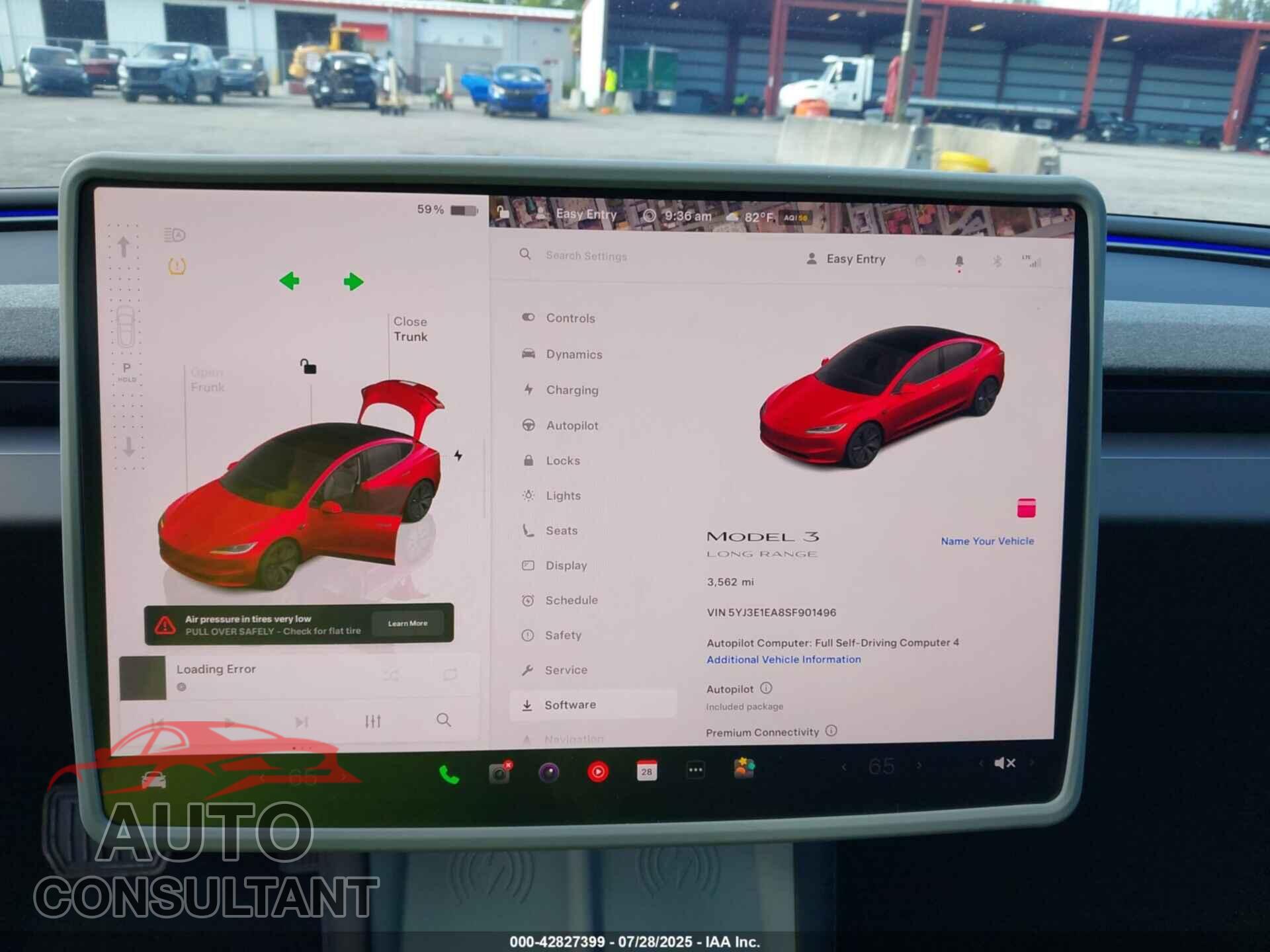 TESLA MODEL 3 2025 - 5YJ3E1EA8SF901496