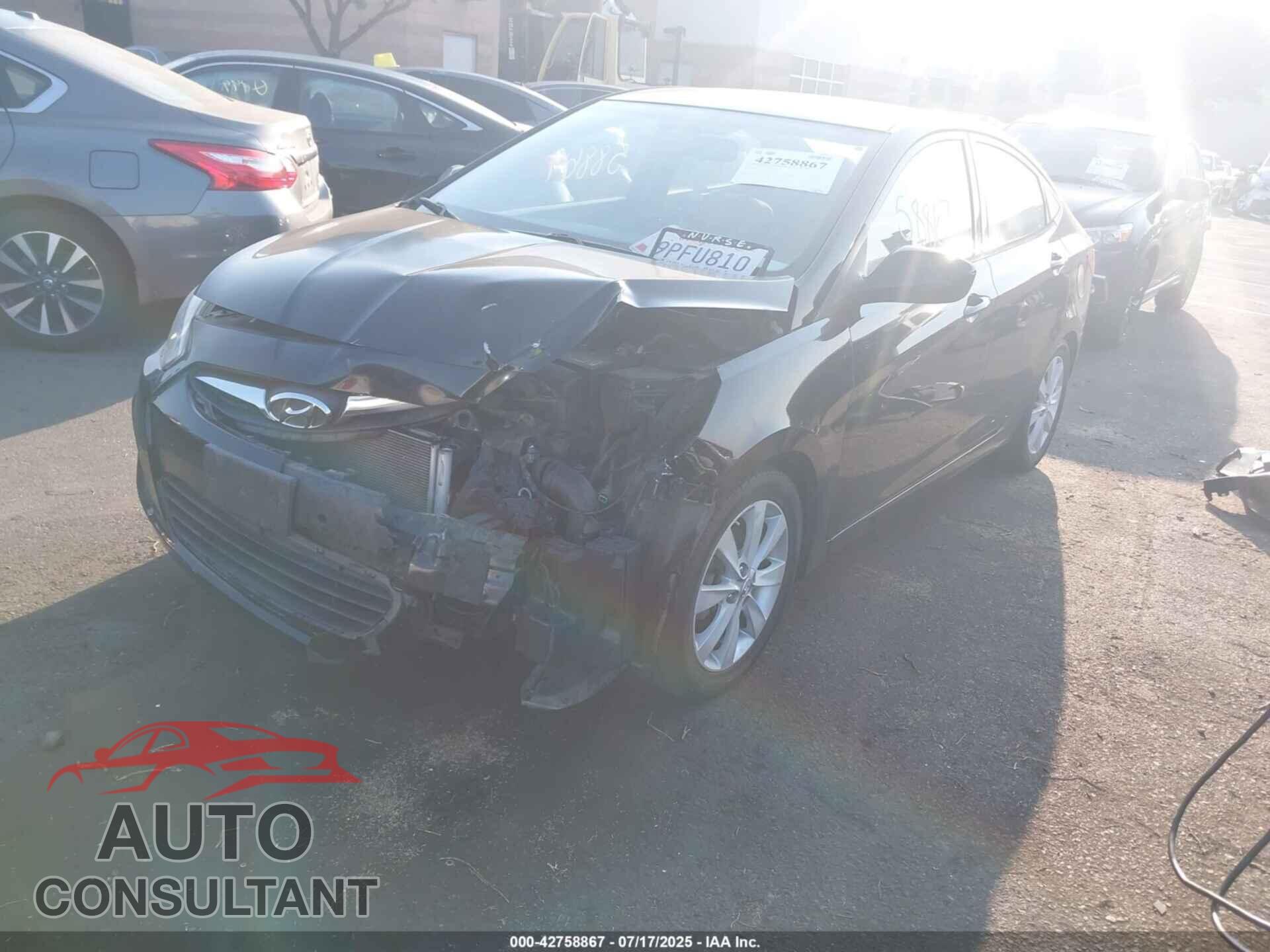 HYUNDAI ACCENT 2012 - KMHCU4AE2CU058574