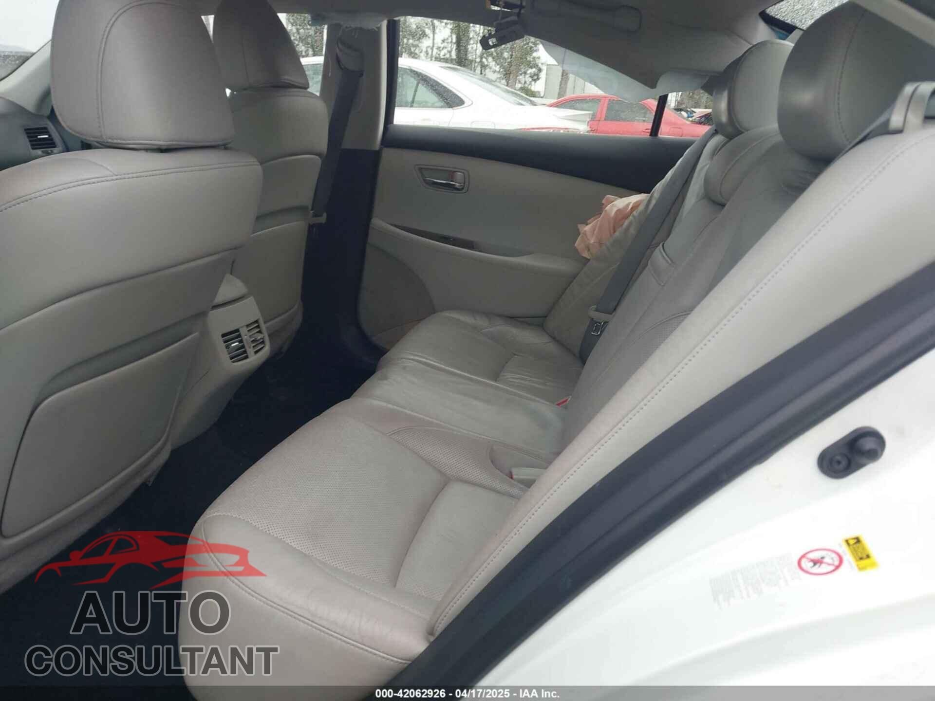 LEXUS ES 350 2011 - JTHBK1EG8B2425485