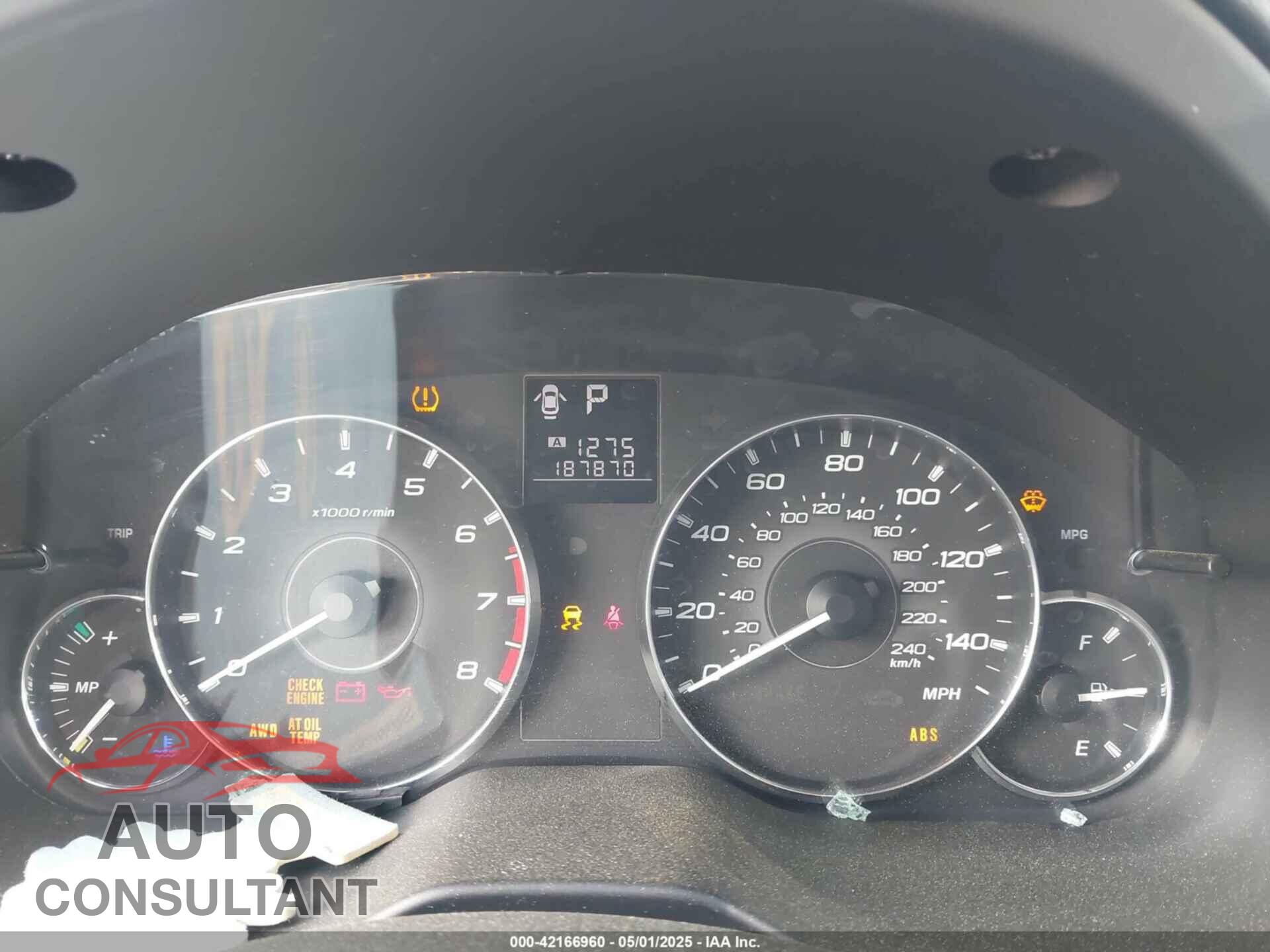 SUBARU OUTBACK 2012 - 4S4BRBGC3C3236991