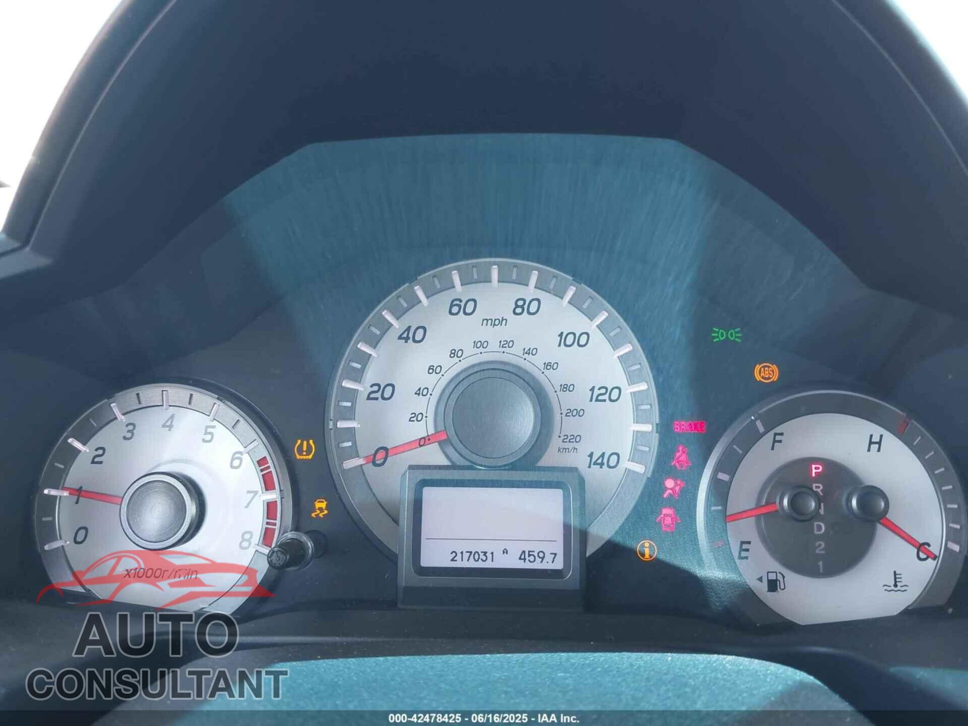 HONDA PILOT 2012 - 5FNYF3H93CB007603