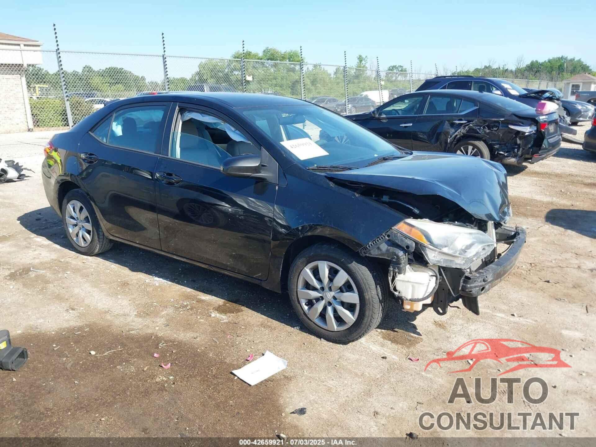 TOYOTA COROLLA 2015 - 2T1BURHE1FC368378