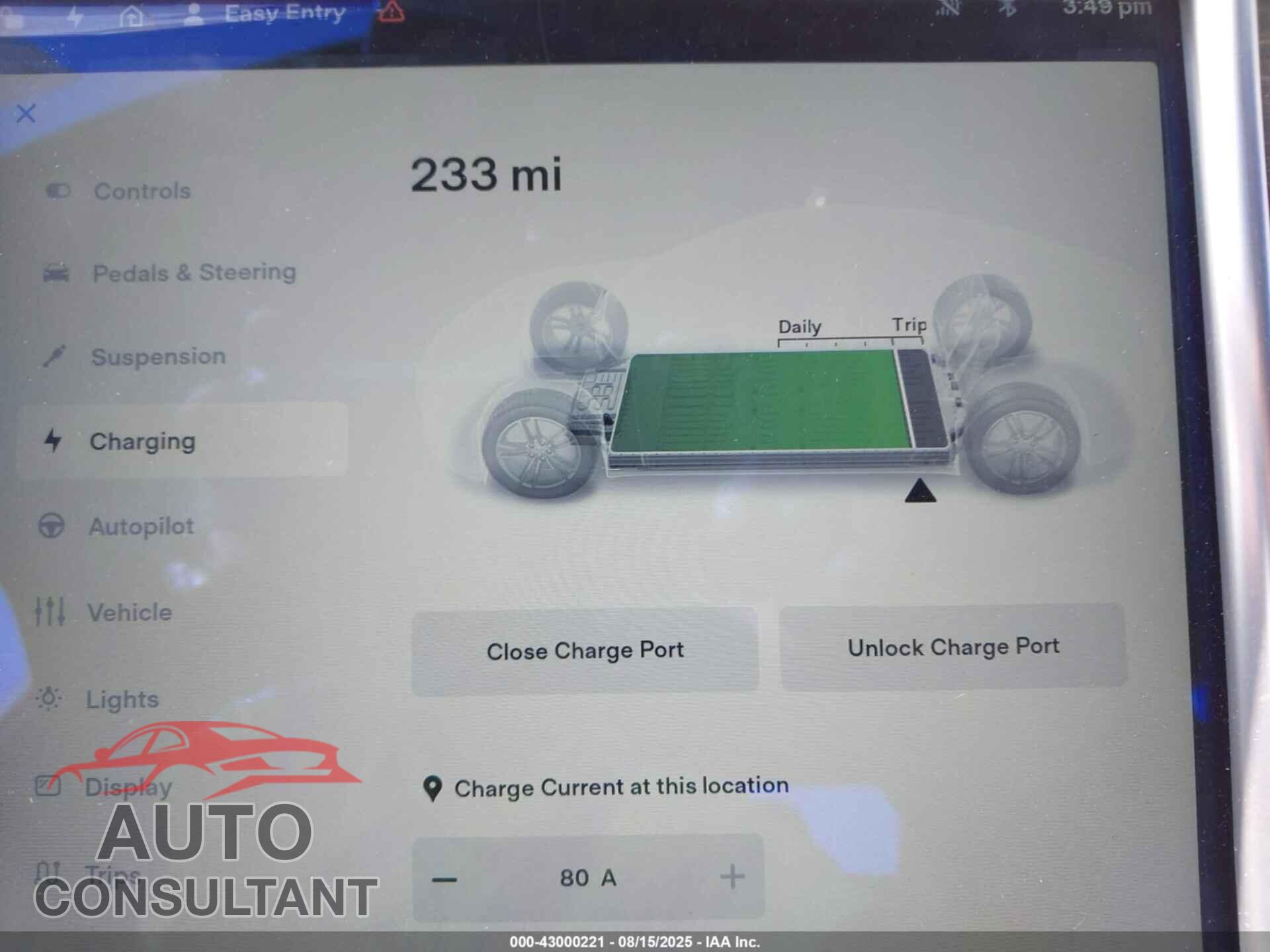 TESLA MODEL S 2015 - 5YJSA1E2XFF108268