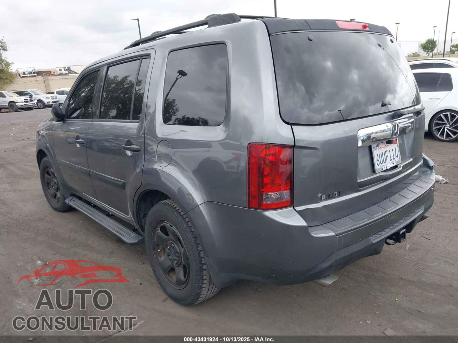 HONDA PILOT 2012 - 5FNYF3H26CB014239