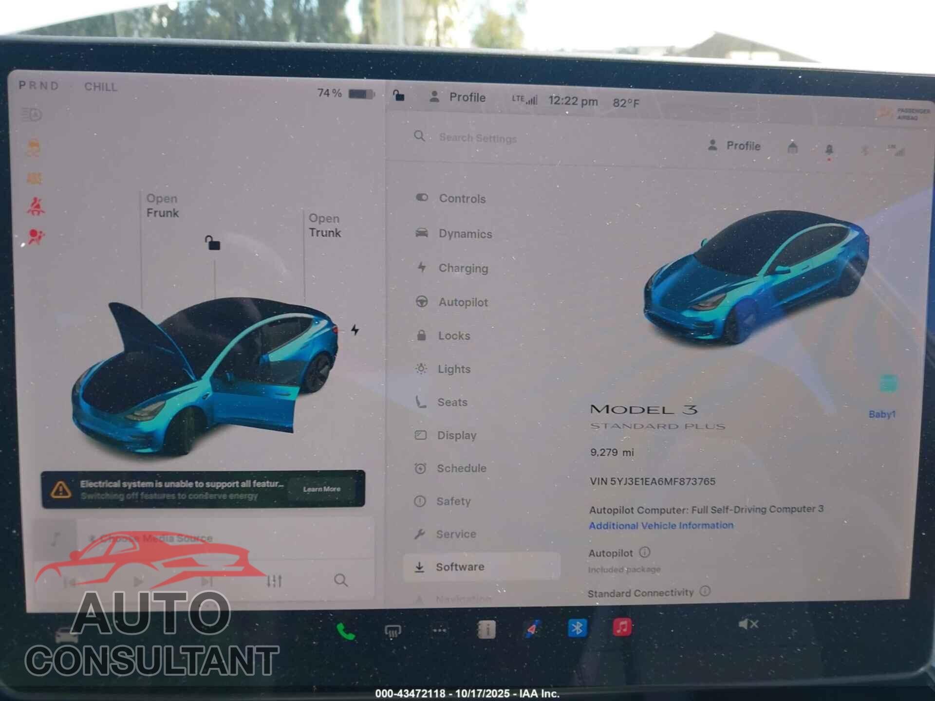 TESLA MODEL 3 2021 - 5YJ3E1EA6MF873765