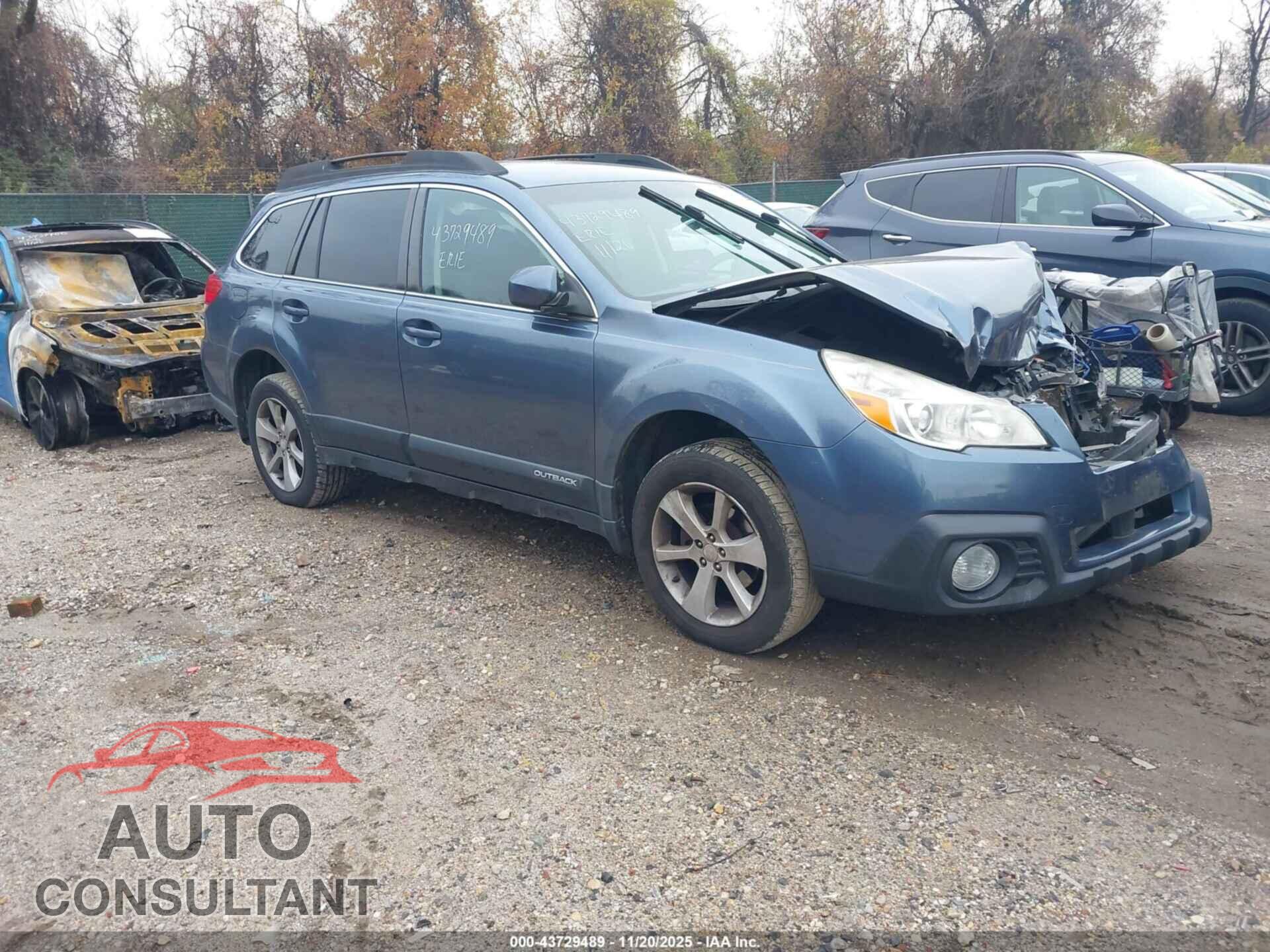 SUBARU OUTBACK 2013 - 4S4BRBCC5D1296838