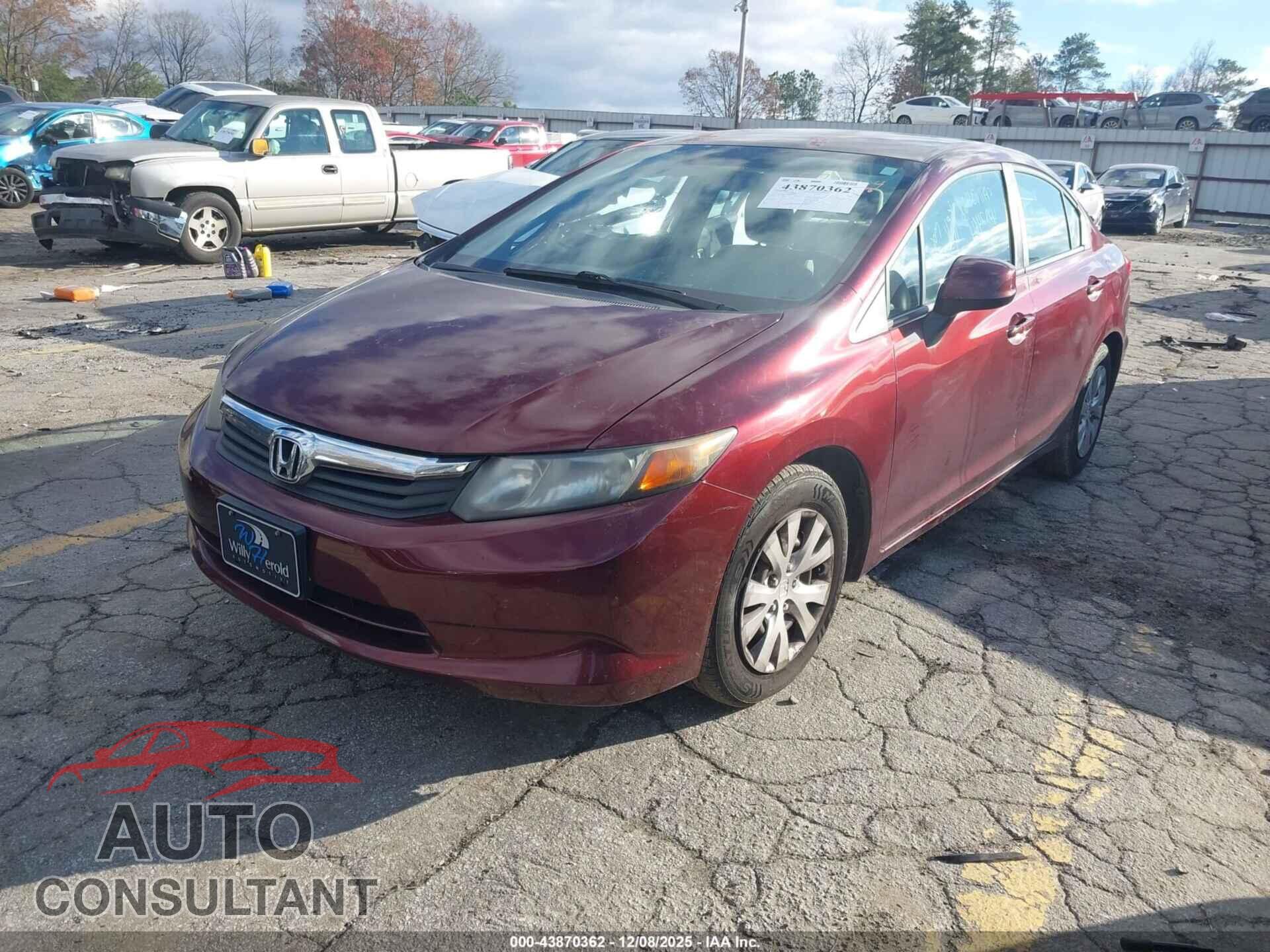 HONDA CIVIC 2012 - 2HGFB2F50CH572464