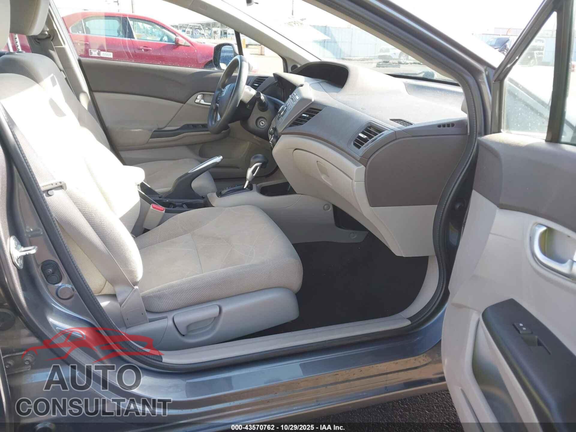 HONDA CIVIC 2012 - 19XFB2F85CE382468