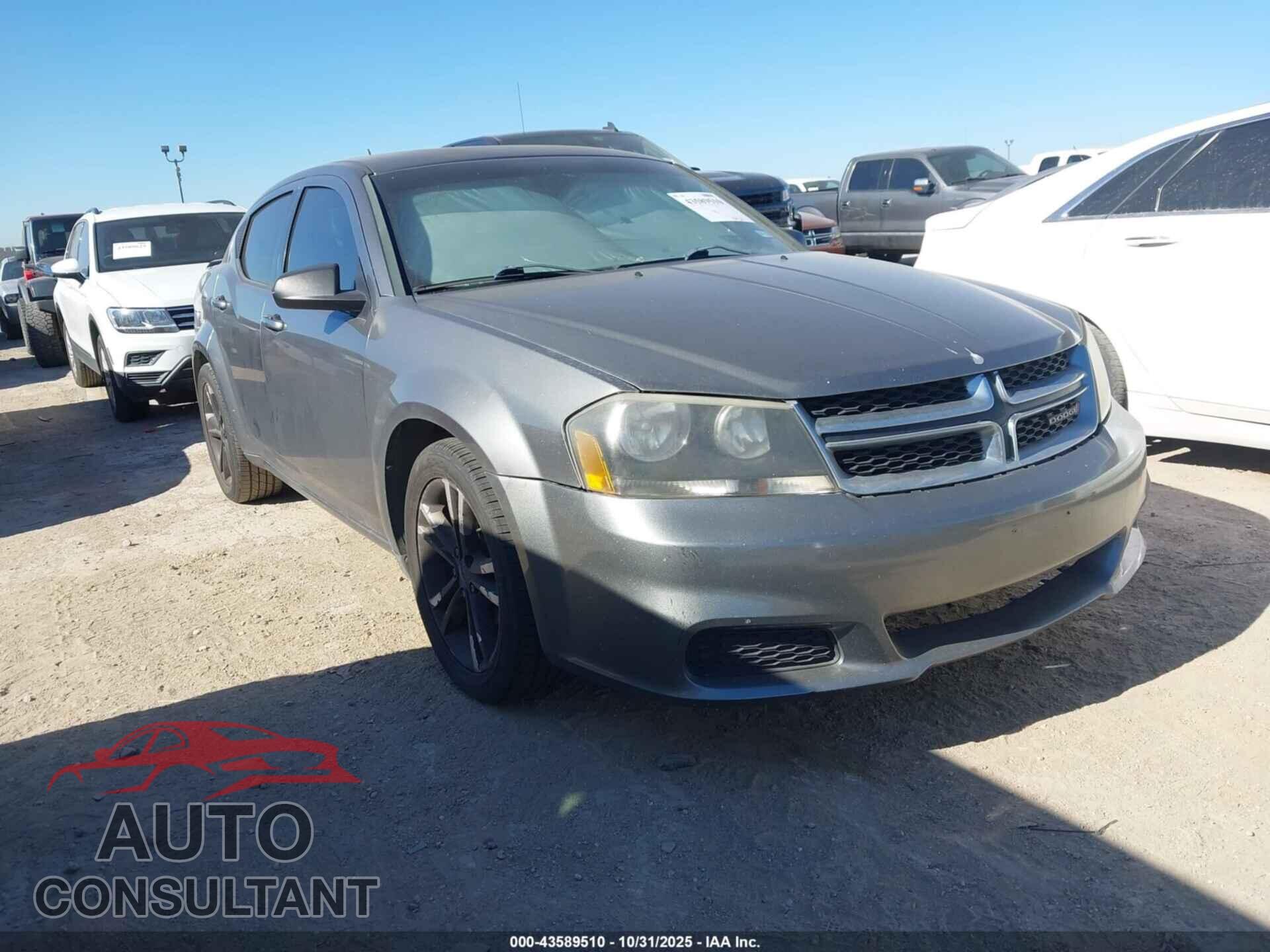 DODGE AVENGER 2013 - 1C3CDZAG5DN657536