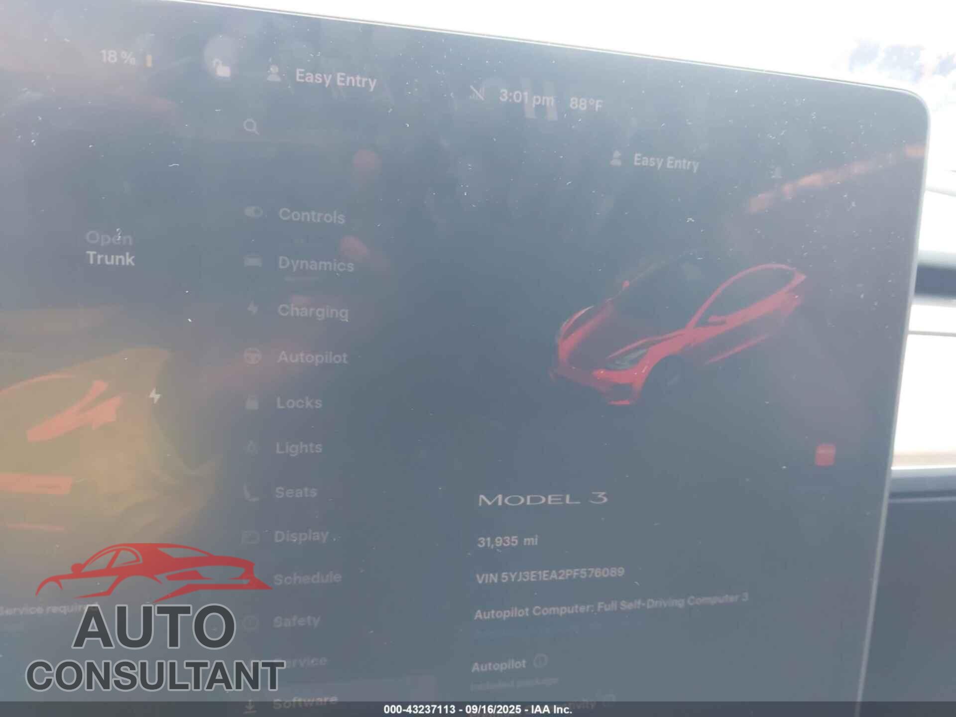 TESLA MODEL 3 2023 - 5YJ3E1EA2PF576089