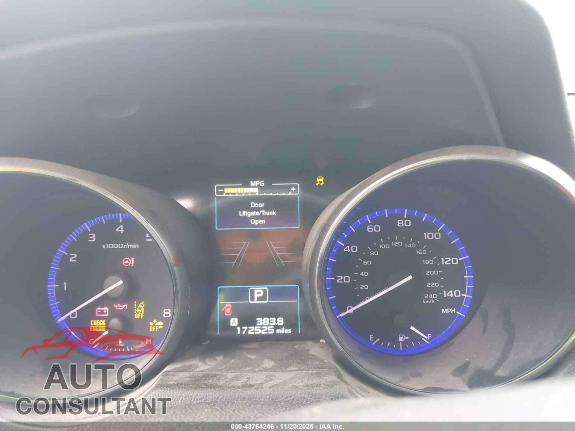 SUBARU OUTBACK 2015 - 4S4BSBNC2F3247766