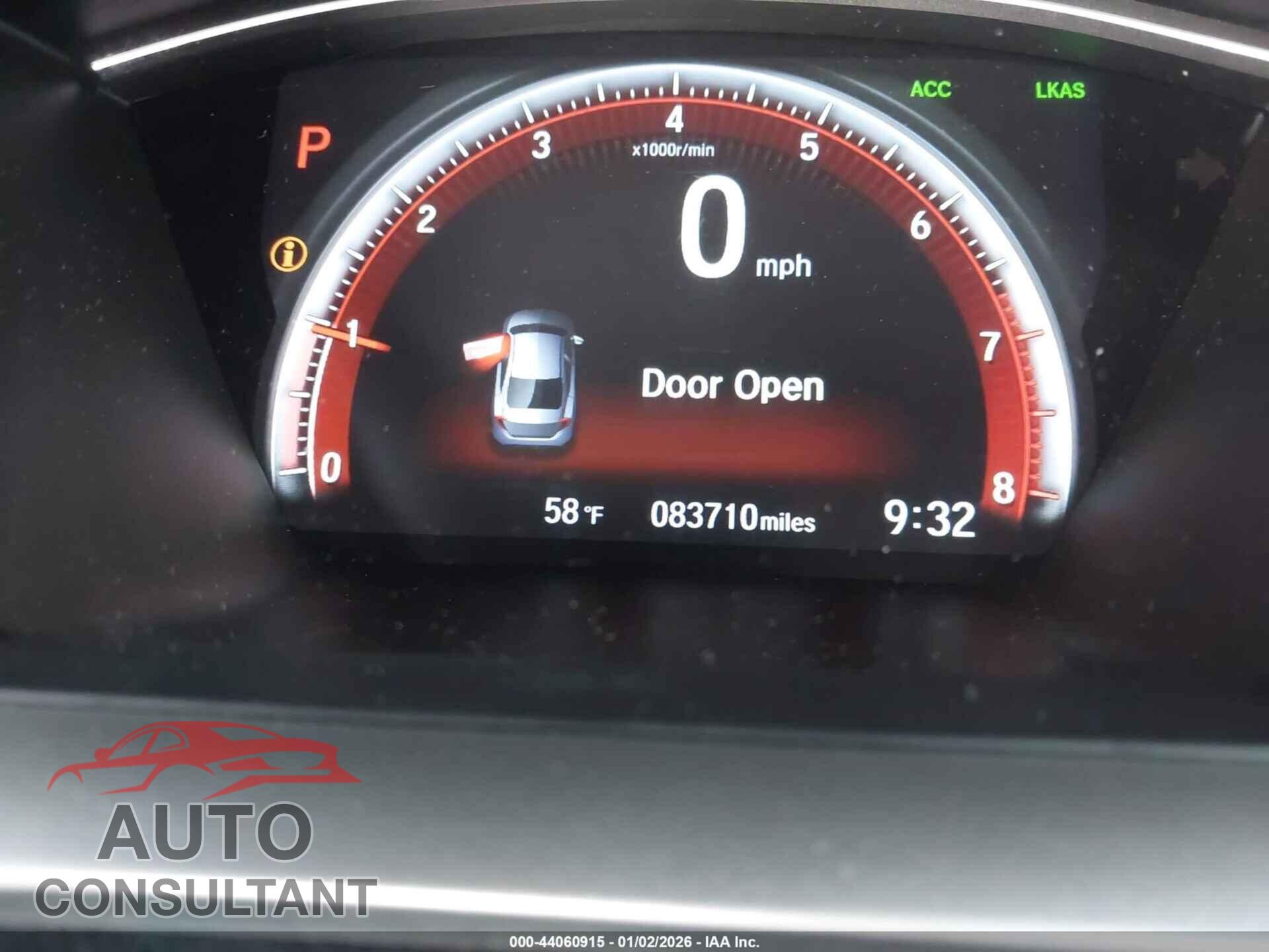 HONDA CIVIC 2019 - 2HGFC2F84KH545581