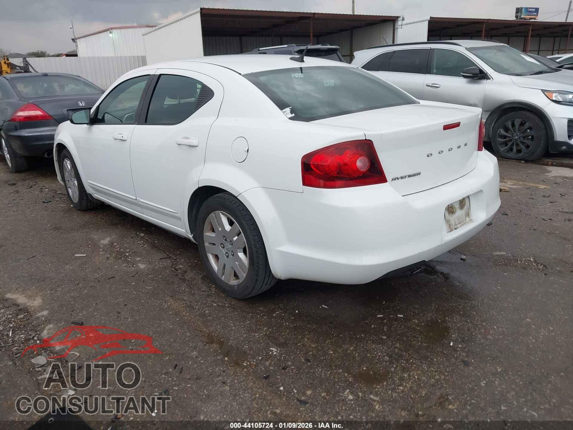 DODGE AVENGER 2012 - 1C3CDZAB0CN285204