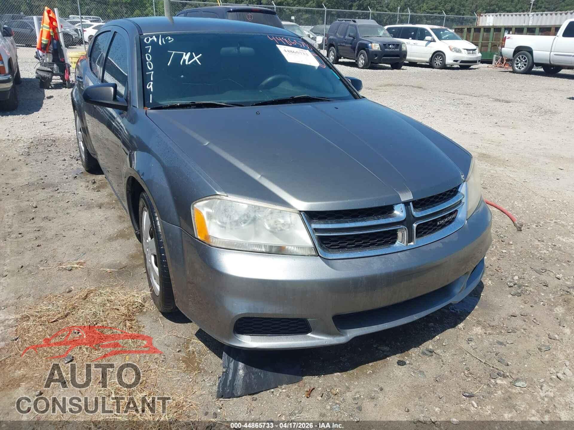 DODGE AVENGER 2013 - 1C3CDZAB1DN700791