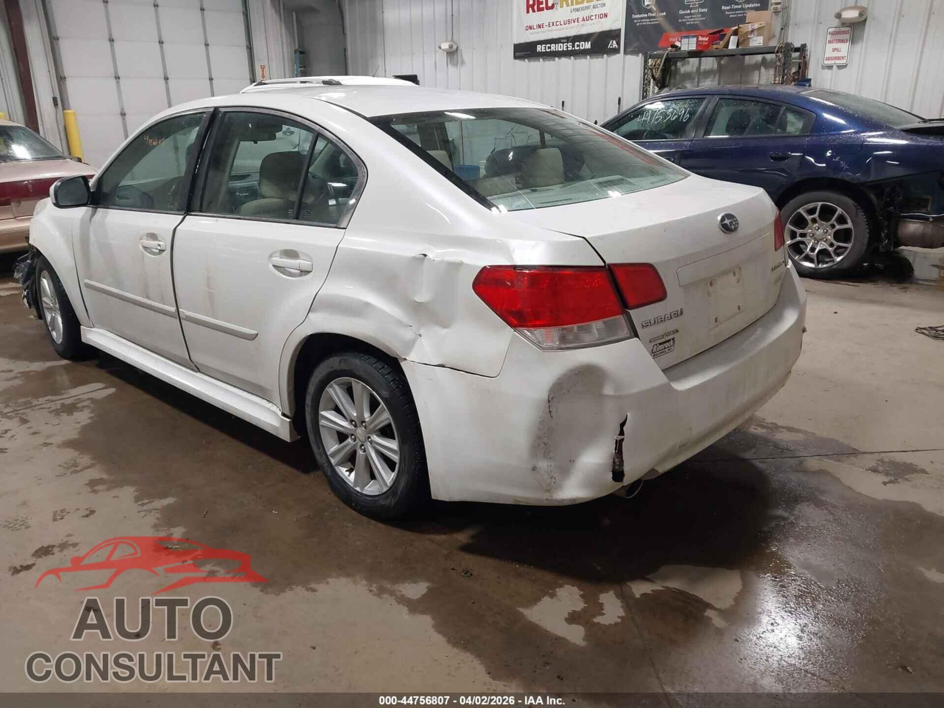 SUBARU LEGACY 2012 - 4S3BMBC66C3042913
