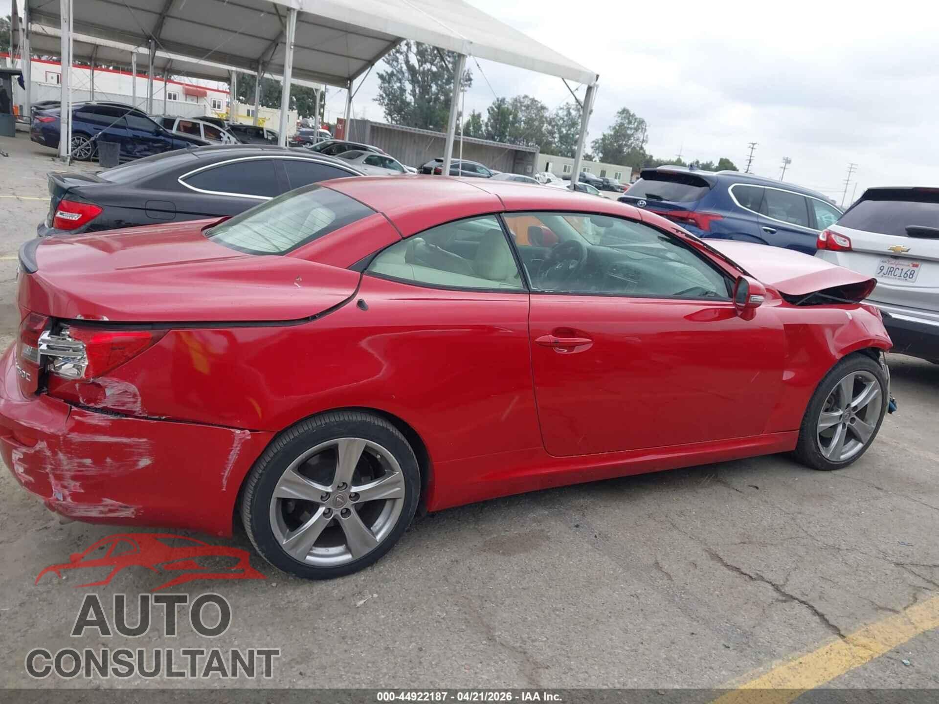 LEXUS IS 250C 2012 - JTHFF2C26C2525590