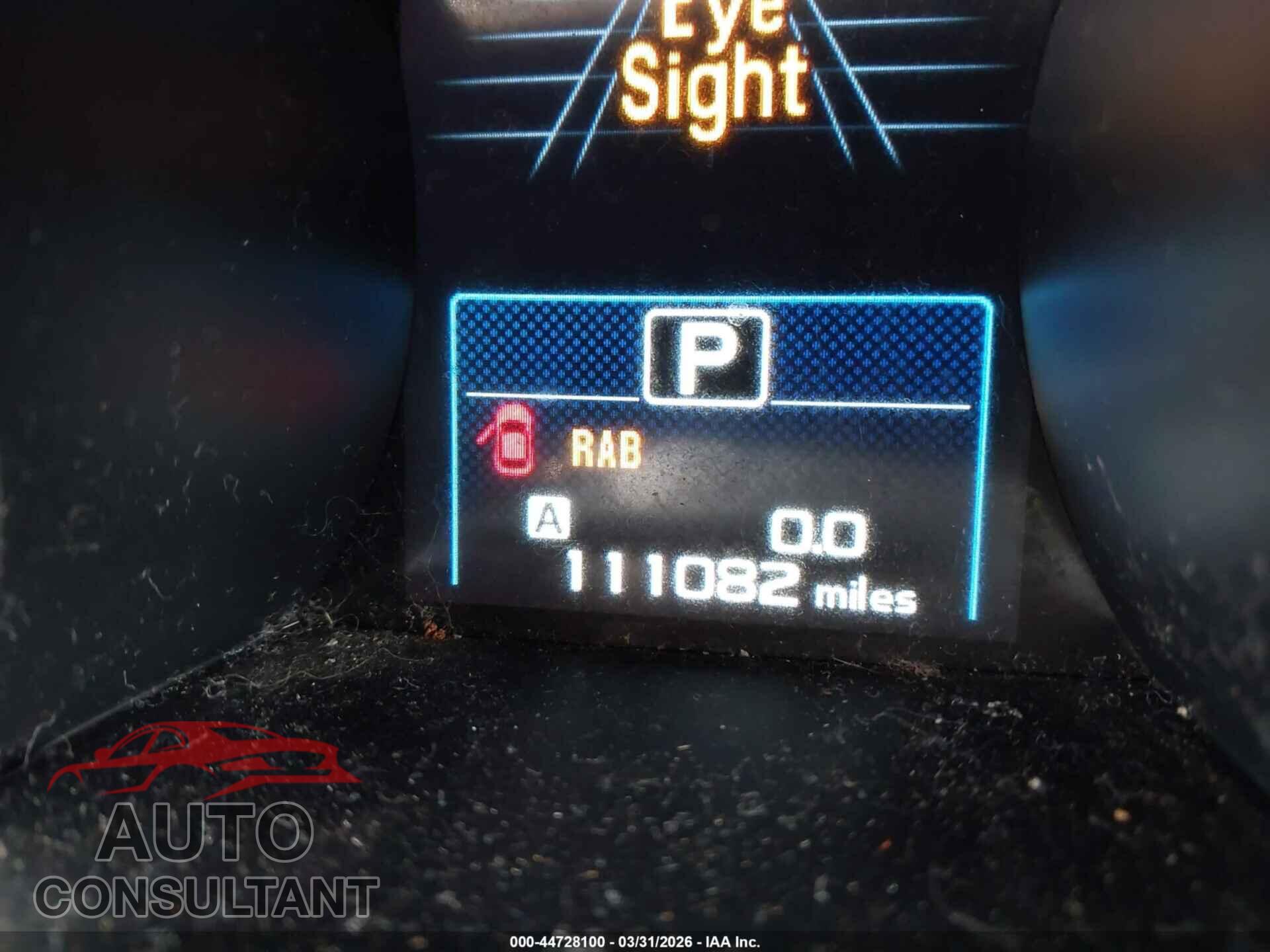 SUBARU OUTBACK 2017 - 4S4BSENC9H3327344