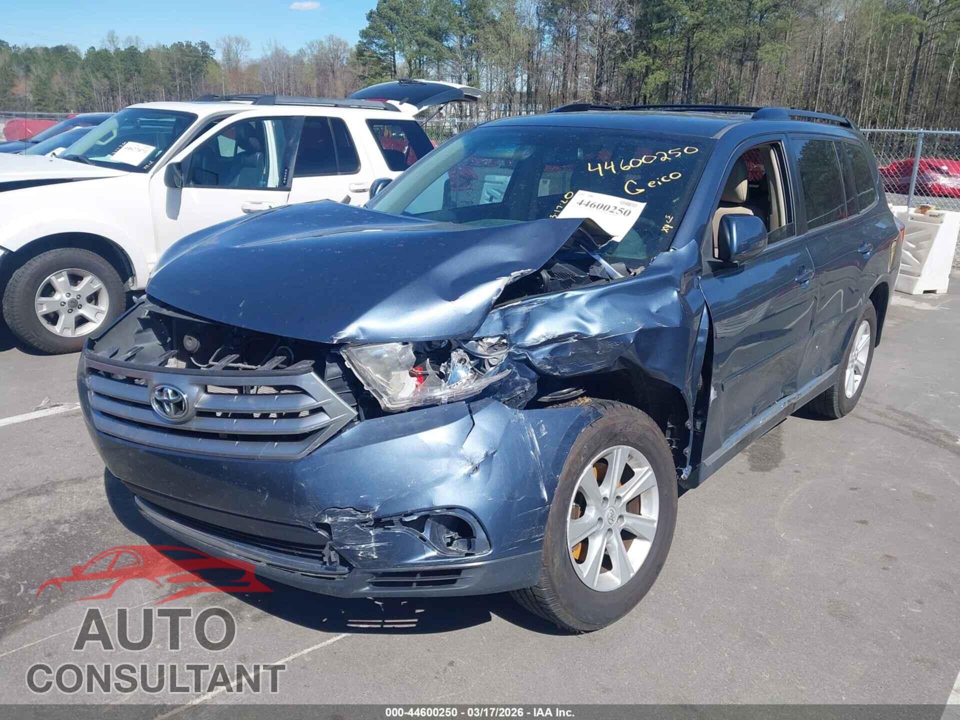 TOYOTA HIGHLANDER 2013 - 5TDZK3EH8DS128507