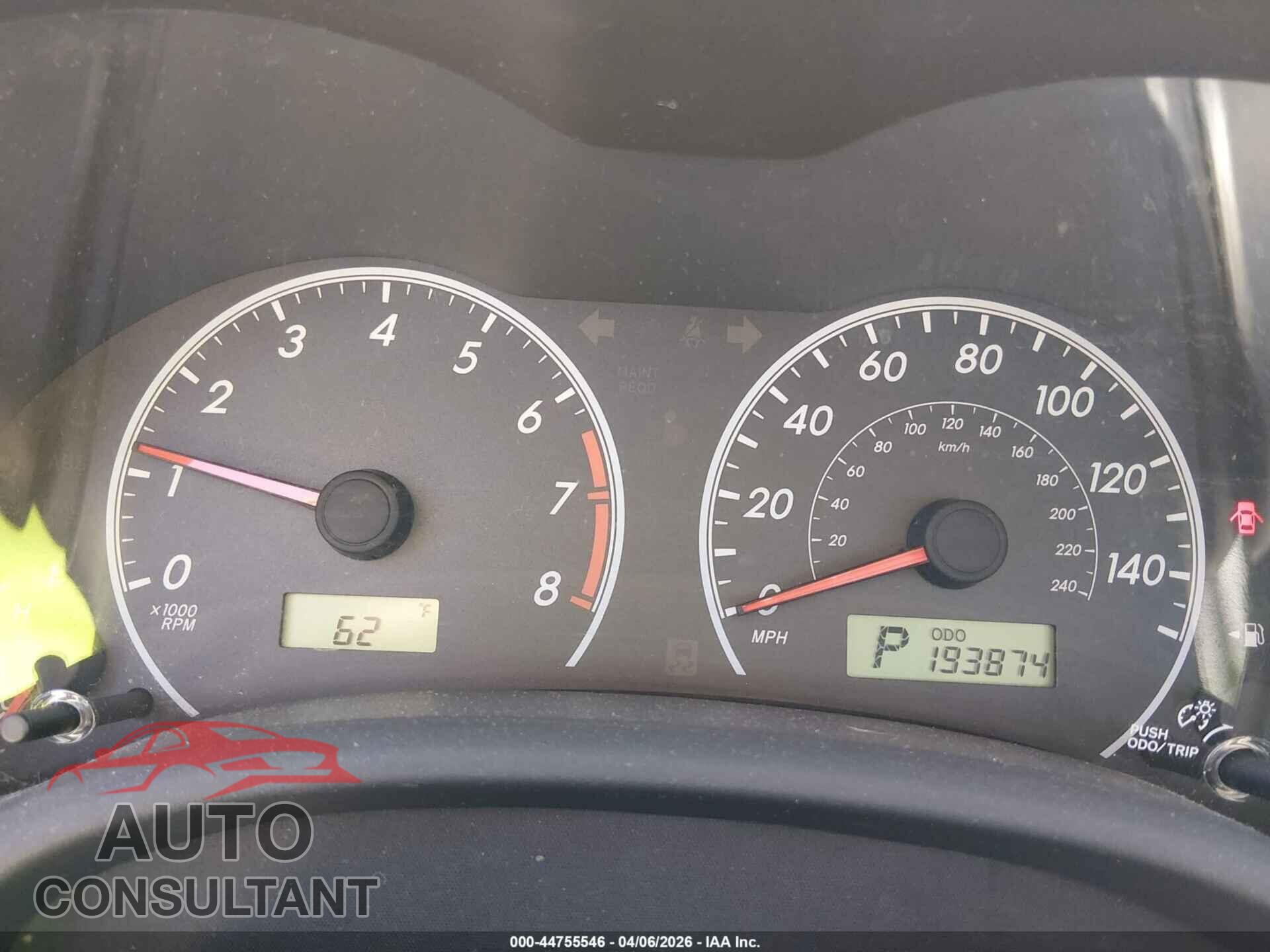 TOYOTA COROLLA 2012 - 2T1BU4EE5CC861984