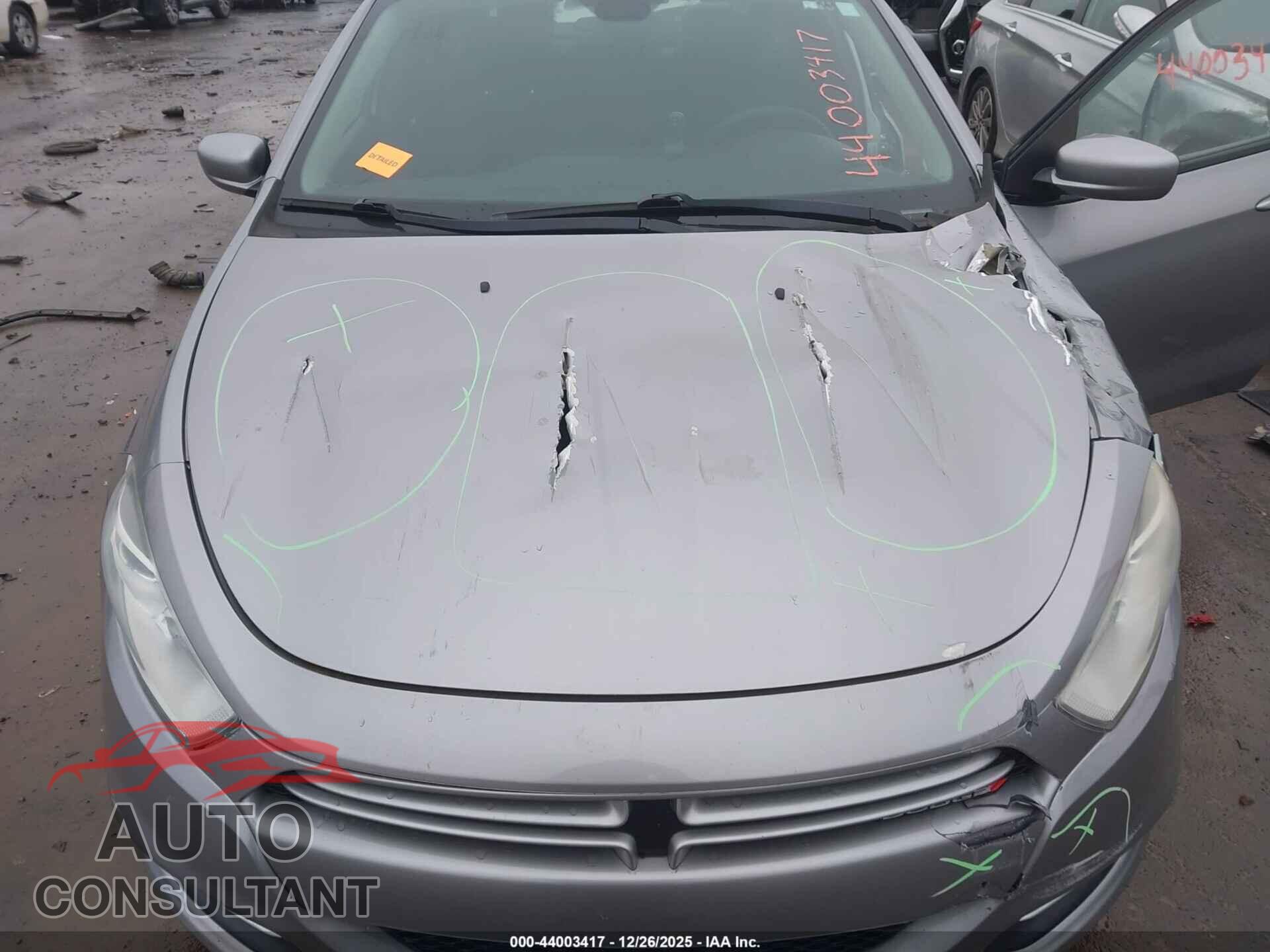 DODGE DART 2015 - 1C3CDFAAXFD301635