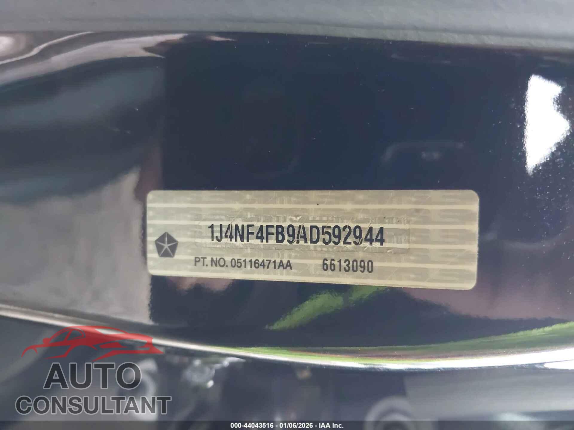 JEEP COMPASS 2010 - 1J4NF4FB9AD592944