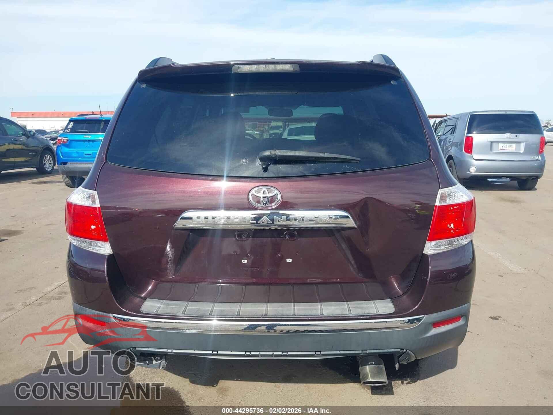 TOYOTA HIGHLANDER 2012 - 5TDZK3EH2CS079609