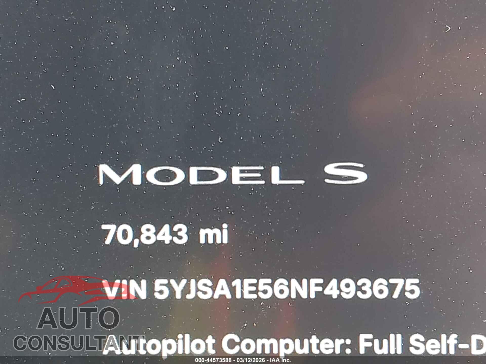 TESLA MODEL S 2022 - 5YJSA1E56NF493675